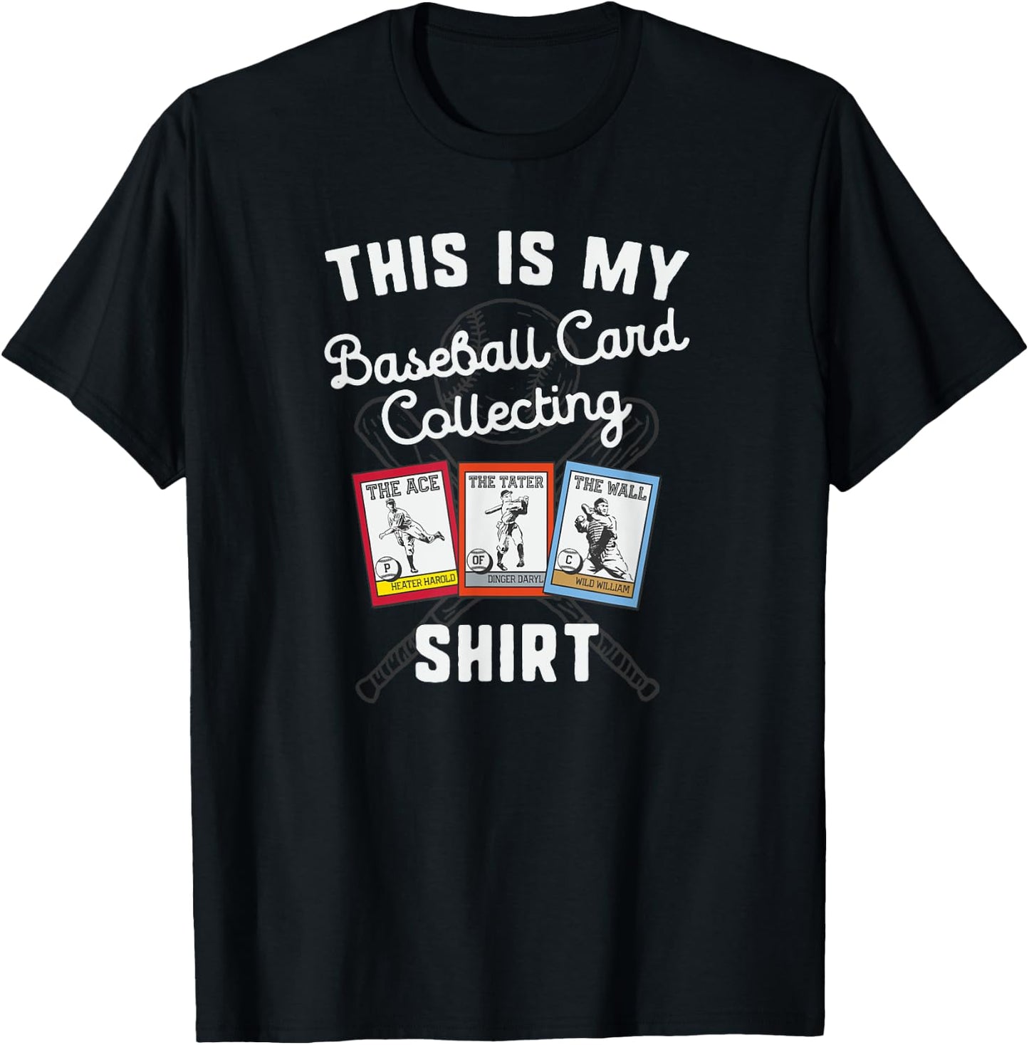 Baseball Card Collecting Shirt Sports Memorabilia Collector T-Shirt - T-Shirt | Black