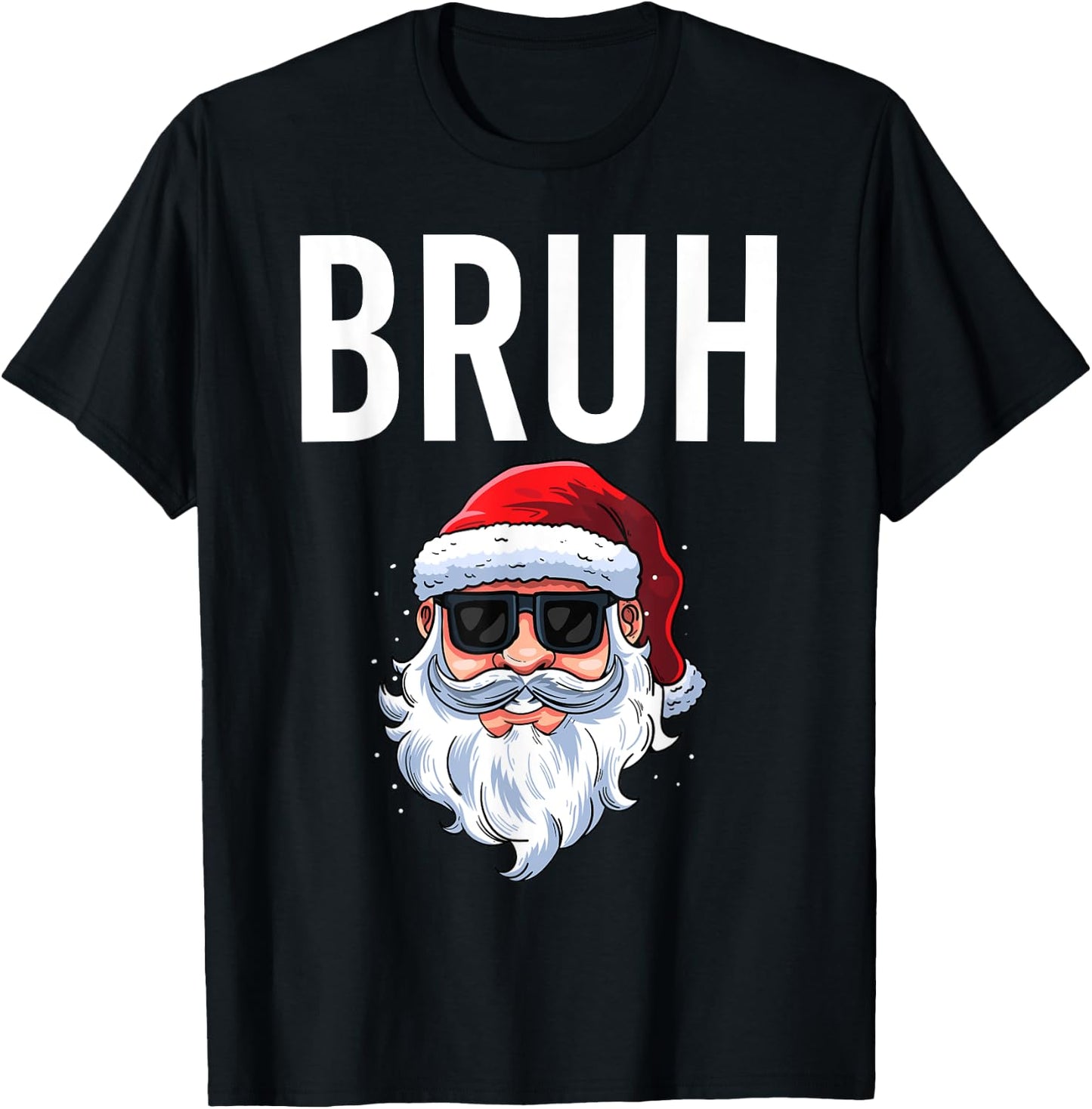 Merry Christmas Bruh Meme Funny Saying for Brother Boys Men T-Shirt - T-Shirt | Black