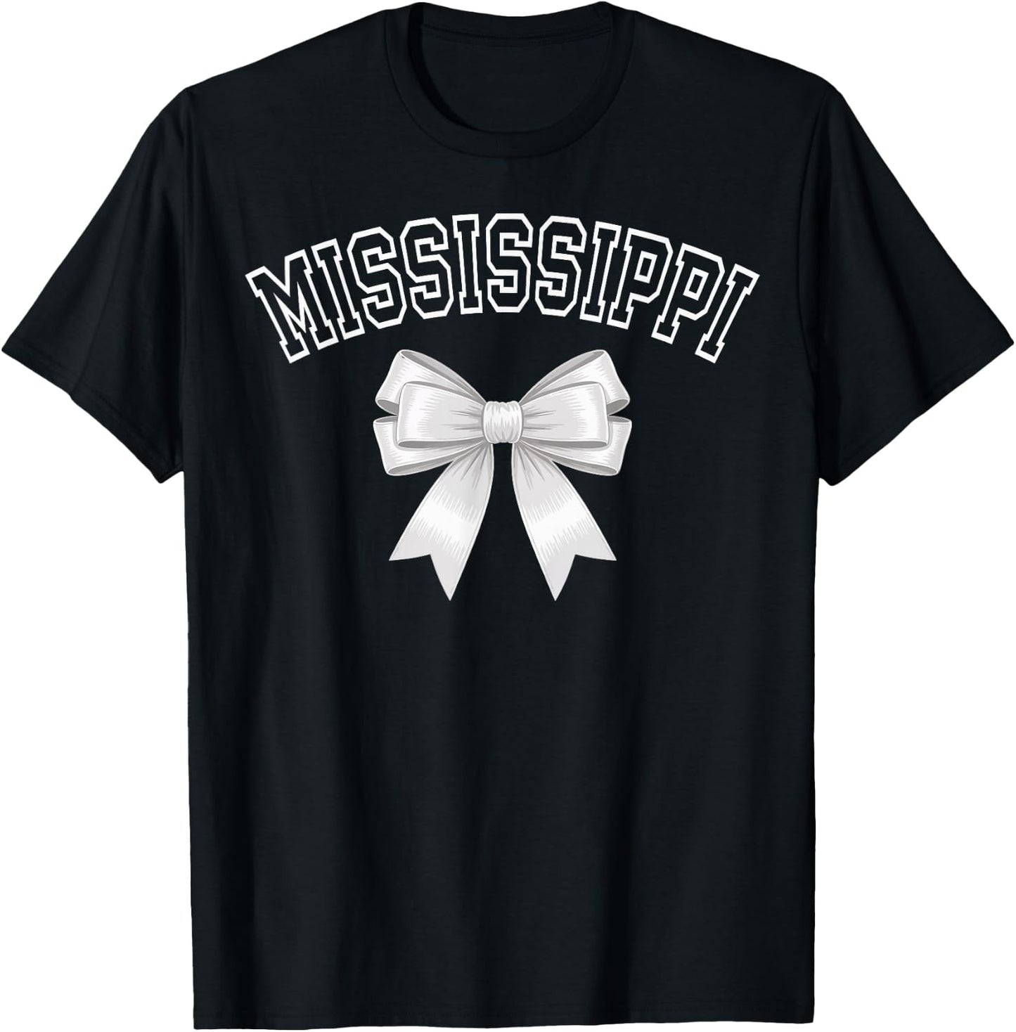 Mississippi Coquette Bow Hometown Pride Girls T-Shirt - T-Shirt | Black