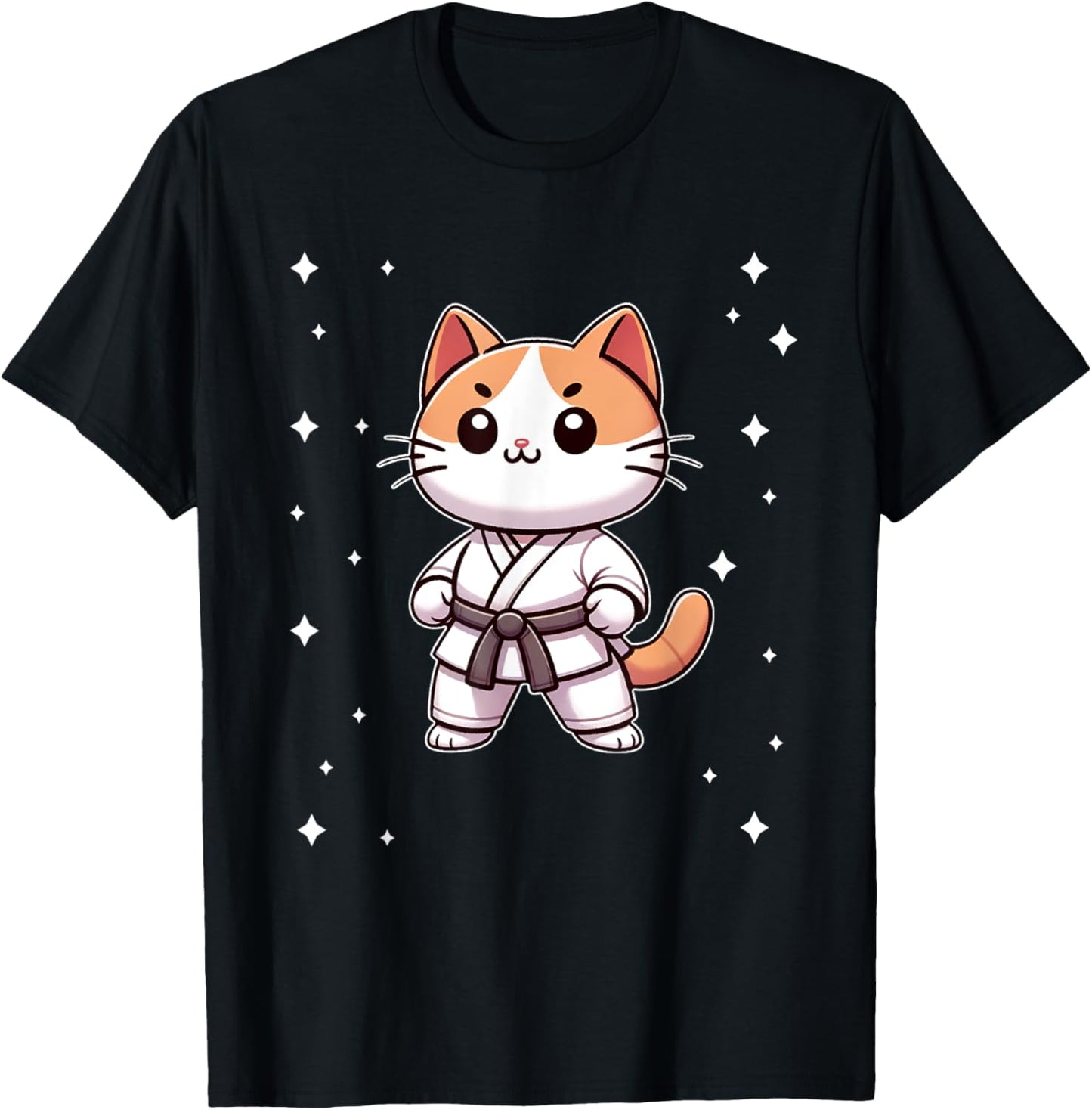 Cute kawaii karate cat Martial Arts Women Kids T-Shirt - T-Shirt | Black