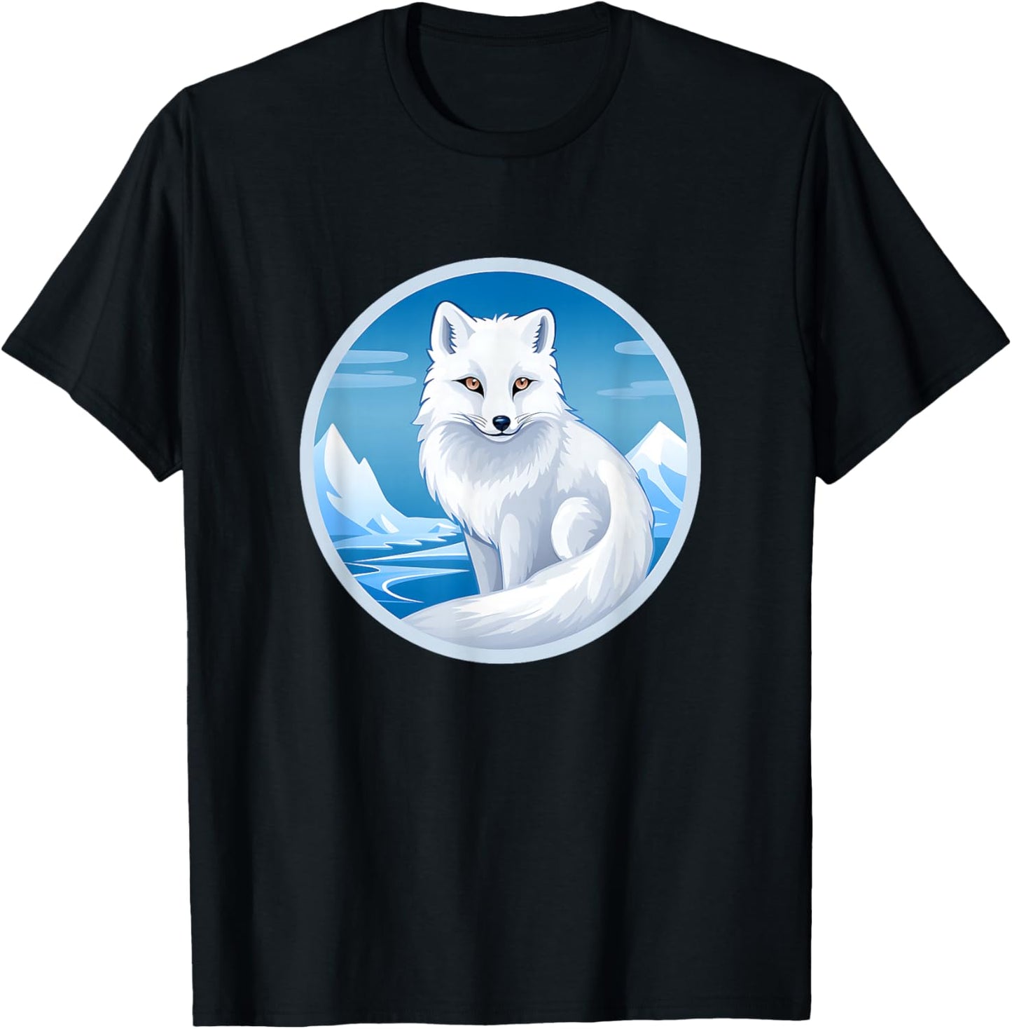 Arctic Fox Artic Animals Cute Artic Fox Lover T-Shirt - T-Shirt | Black