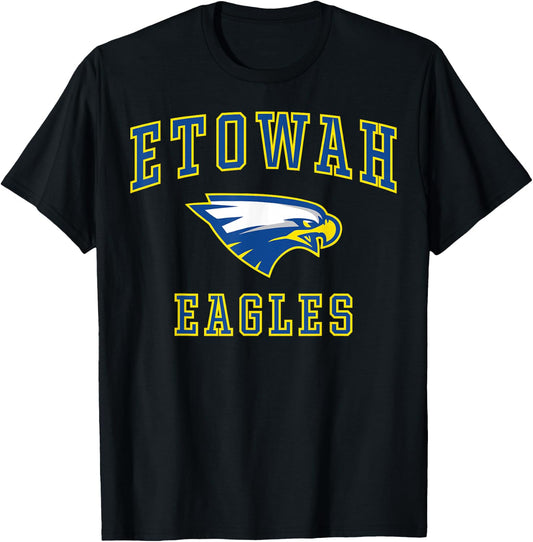 Etowah High School Eagles C1 T-Shirt - T-Shirt | Black