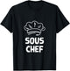 Kids Sous Chef Matching Head Chef Cooking Kitchen Daughter T-Shirt - T-Shirt | Black