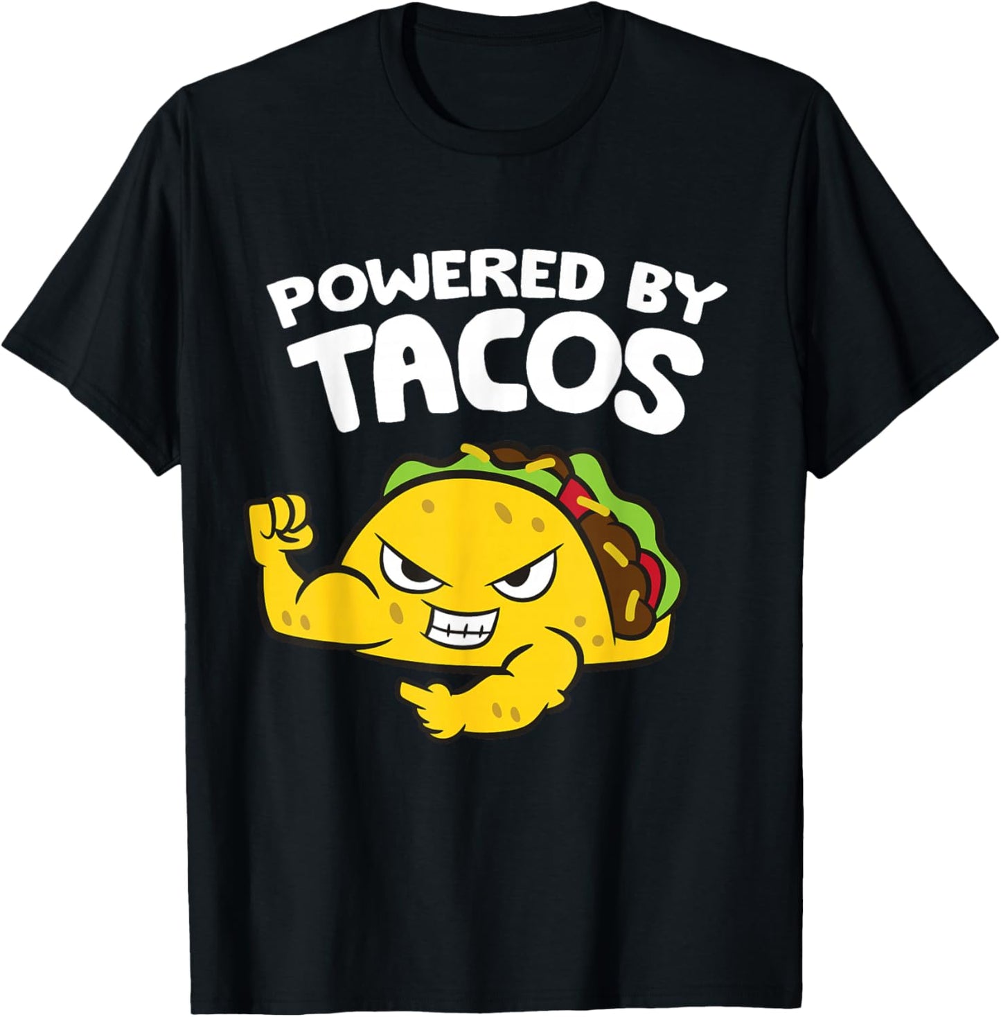 Powered By Tacos T-Shirt - T-Shirt | Black