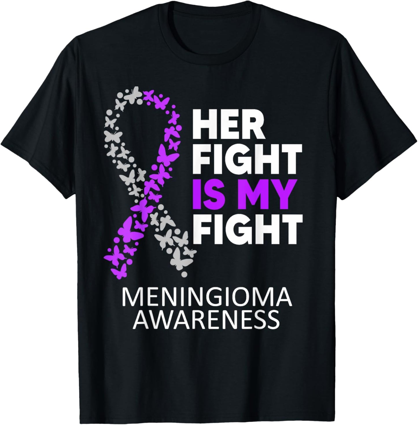 Meningioma Warrior Meningioma Brain Tumor Awareness T-Shirt - T-Shirt | Black
