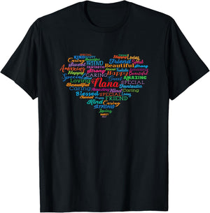 Nana for Grandma Women Christmas Mother's Day Birthday T-Shirt - T-Shirt | Black