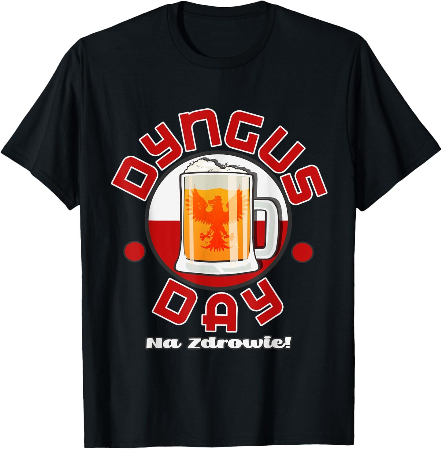 Funny Dyngus Day Polish Drinking Beer Mug T-Shirt - T-Shirt | Black