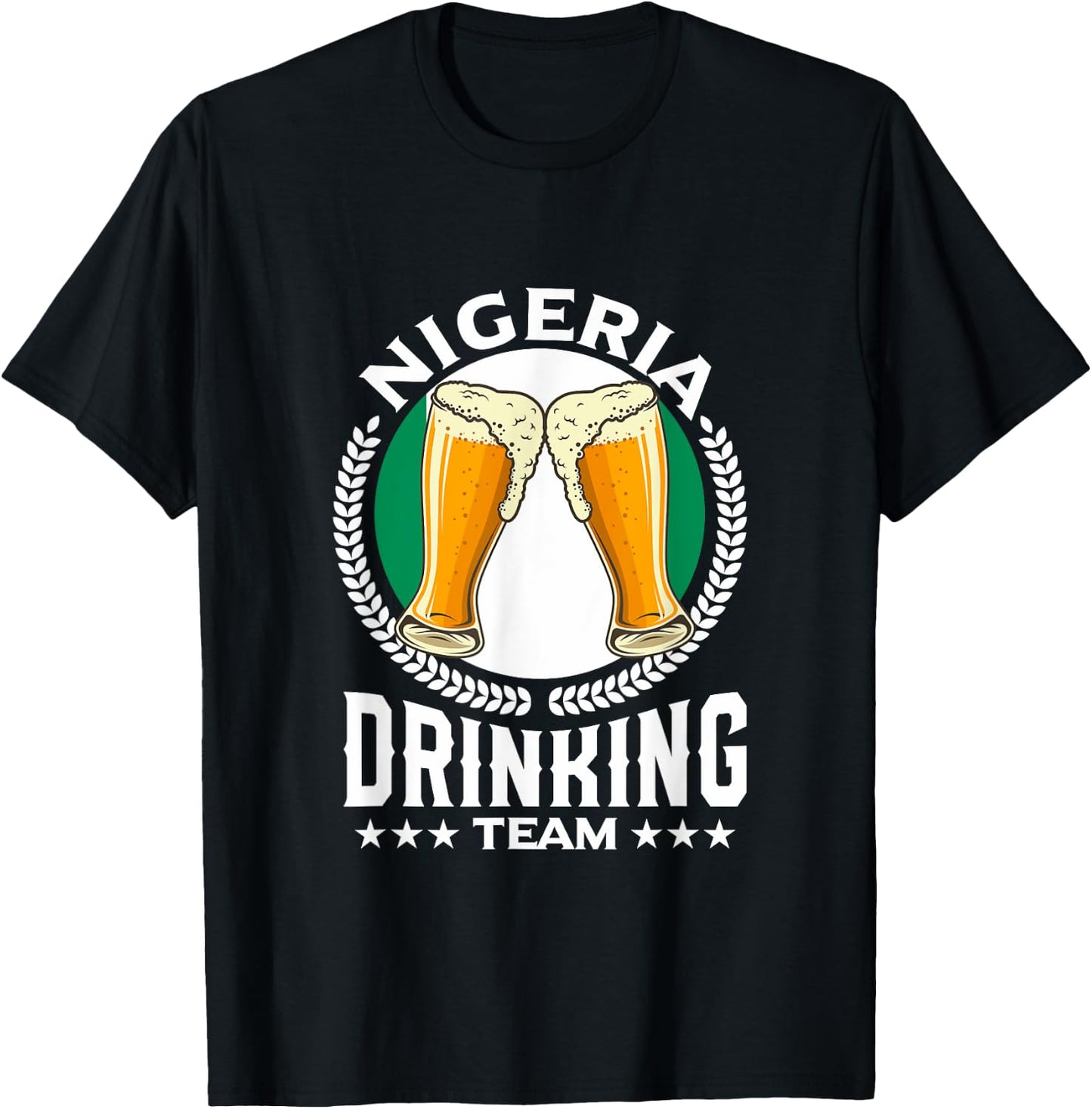 Nigeria Drinking Team T-Shirt - T-Shirt | Black