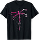 Breast Cancer Warrior Breast Cancer Awareness Dragonfly T-Shirt - T-Shirt | Black