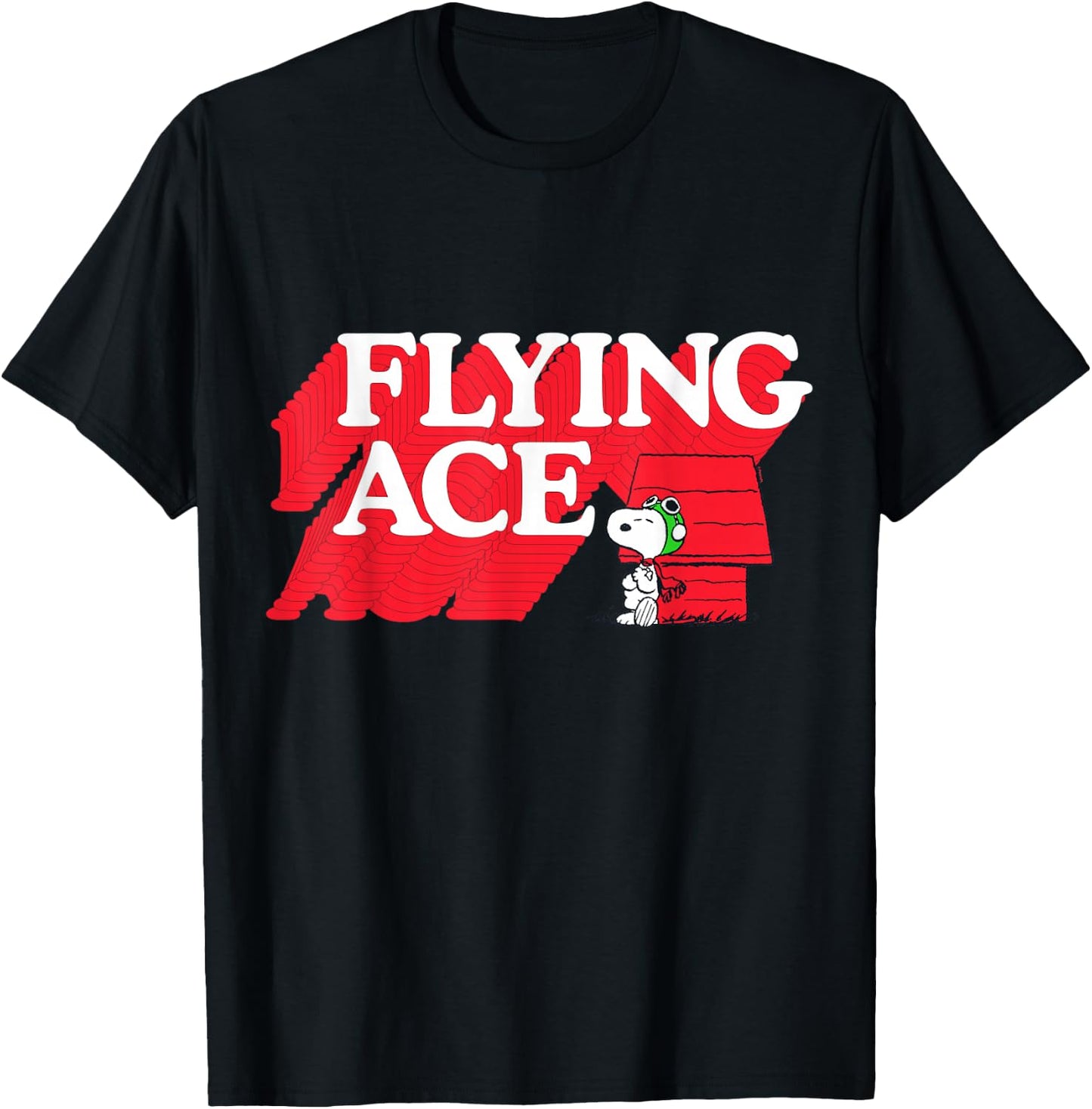 Peanuts Flying Ace T-Shirt - T-Shirt | Black