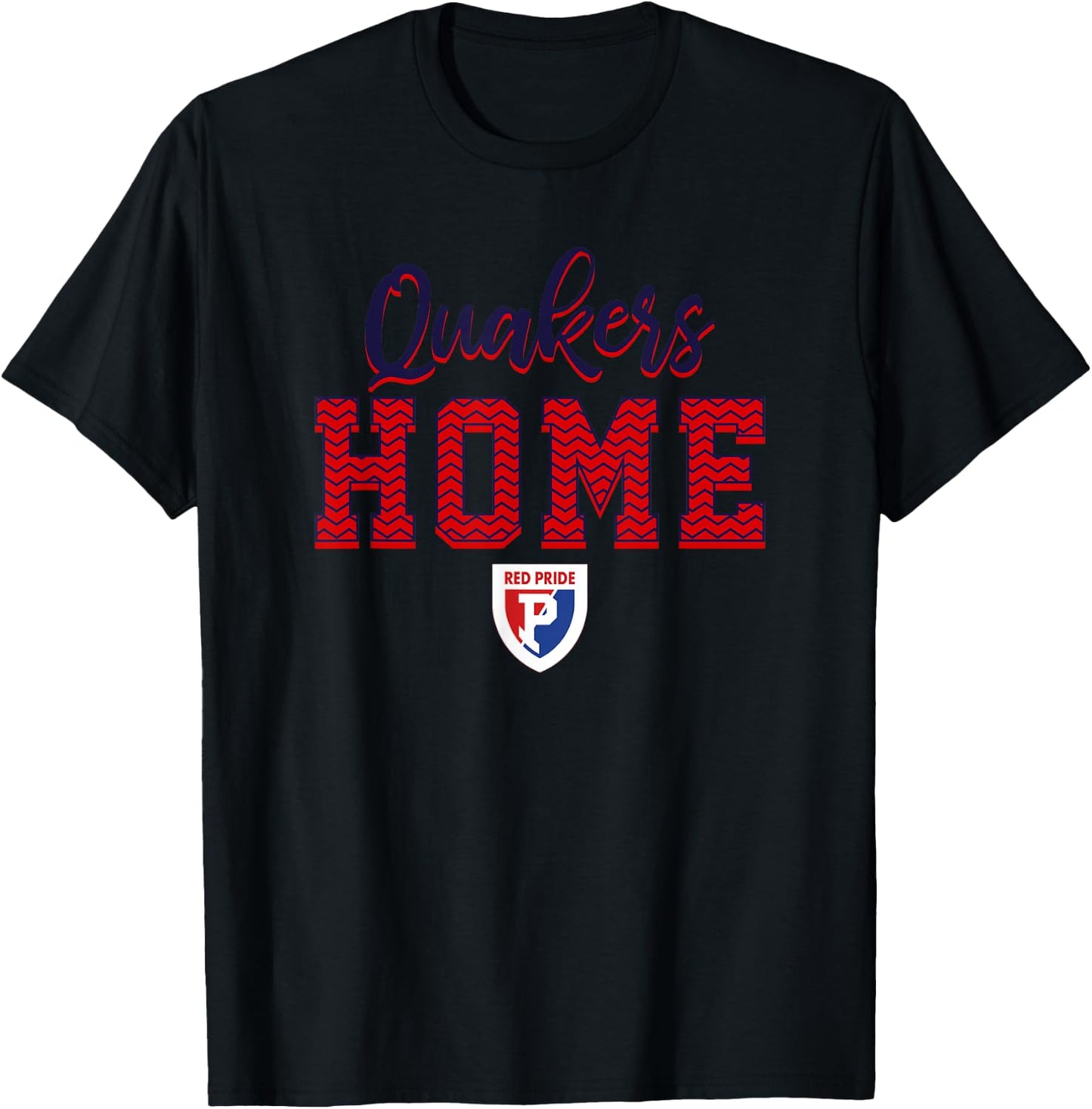 Plainfield Quakers Logo Home HS T-Shirt - T-Shirt | Black