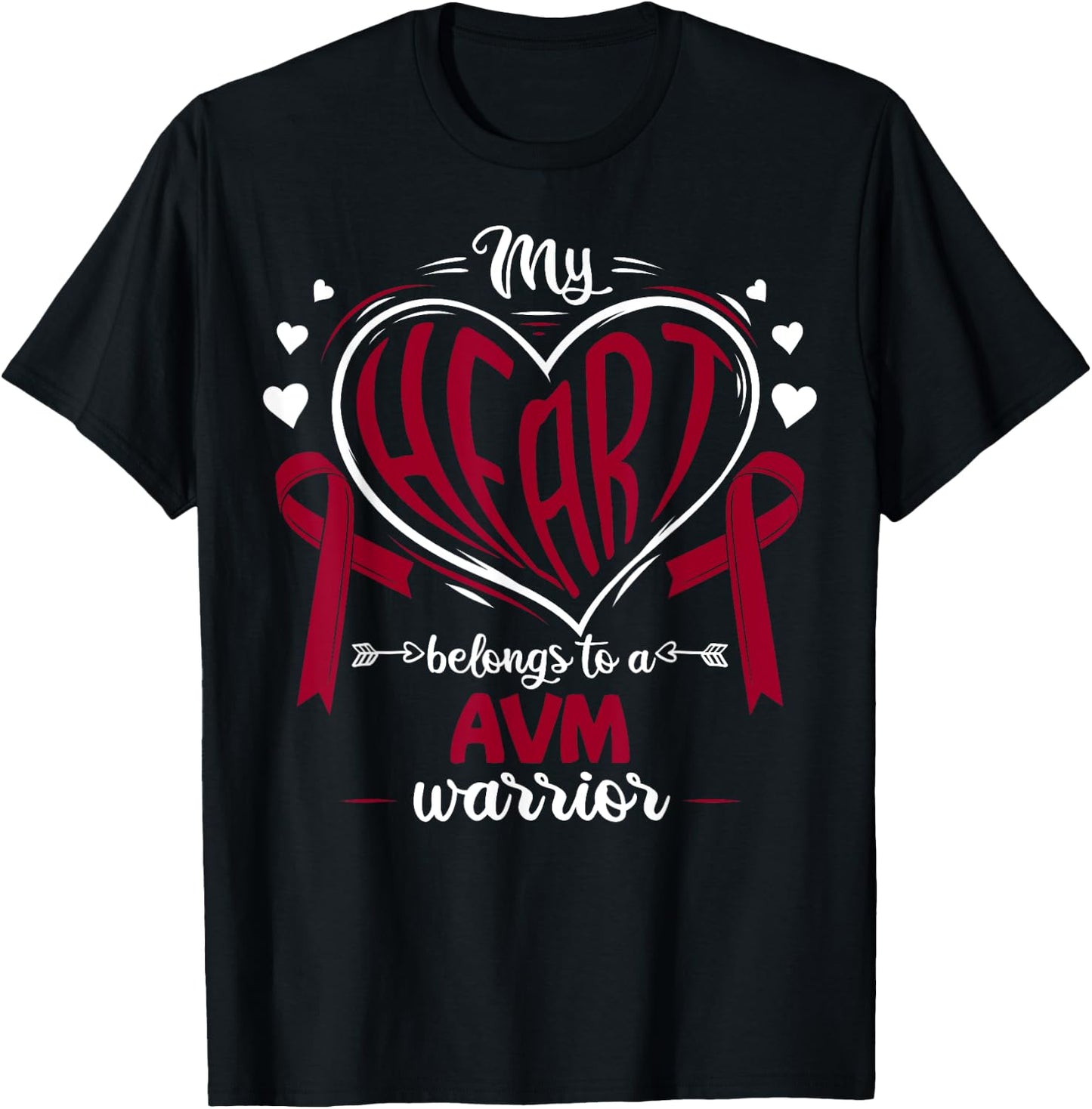 AV Malformation My Heart Belongs To A AVM Warrior AVM T-Shirt - T-Shirt | Black