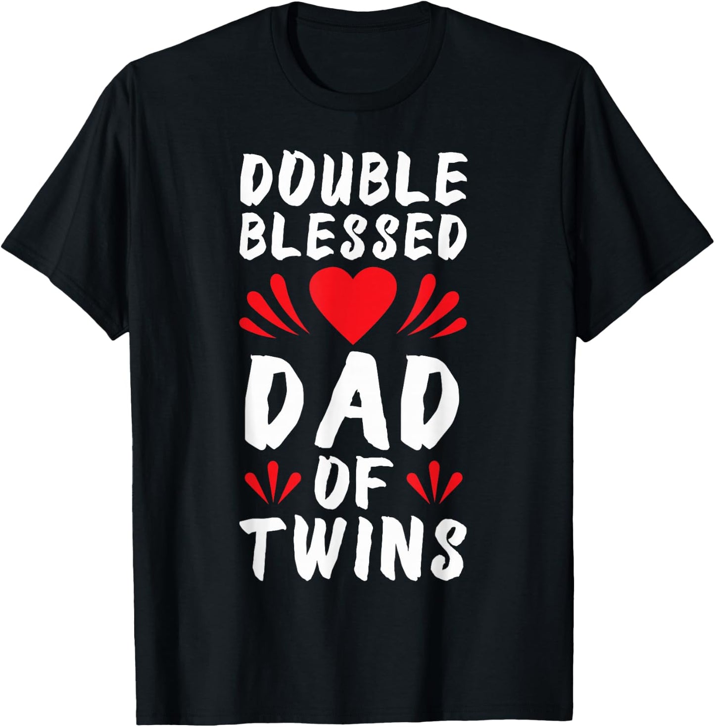 Funny Dad Of Twins Father of Twins T-Shirt - T-Shirt | Black