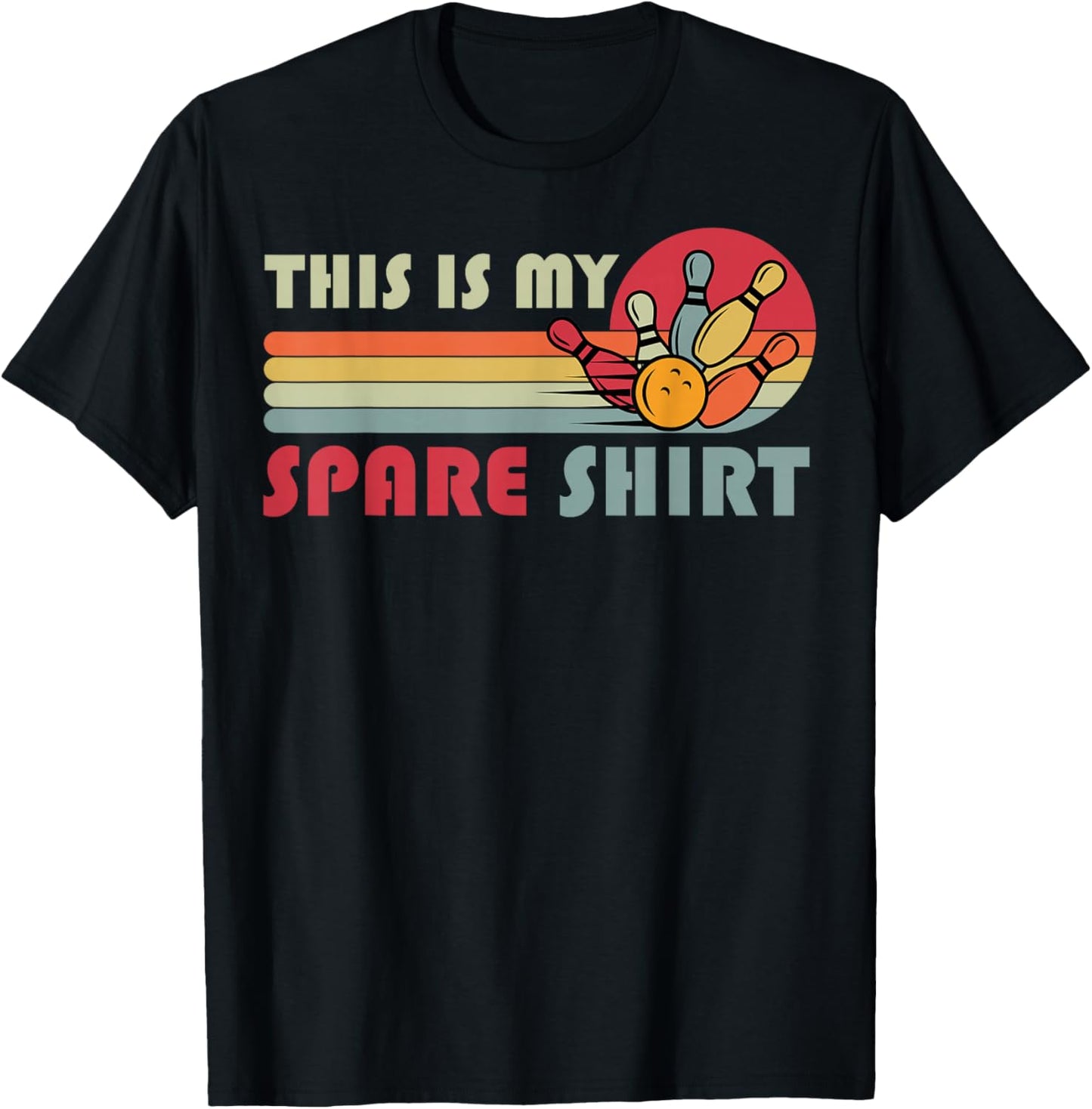 This is My Spare Bowling Bowler Funny Team Men Women Kids T-Shirt - T-Shirt | Black