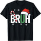 Bruh Christmas Santa Happy Christmas Family Xmas Christmas T-Shirt - T-Shirt | Black