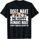 Dogs Make Me Happy Humans Make My Head Hurt Funny Dog Lover T-Shirt - T-Shirt | Black