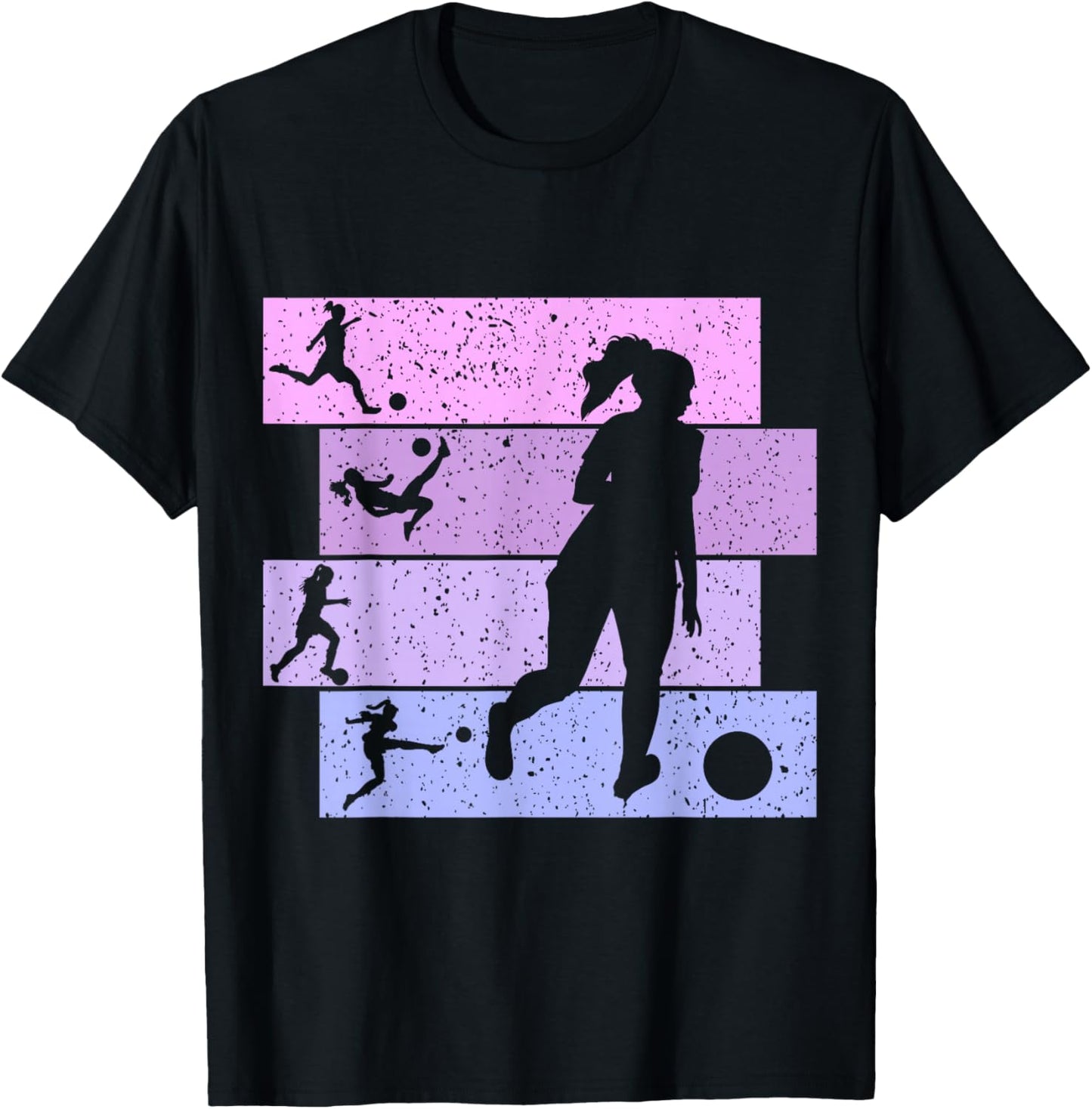 Soccer Girl Women Youth T-Shirt - T-Shirt | Black
