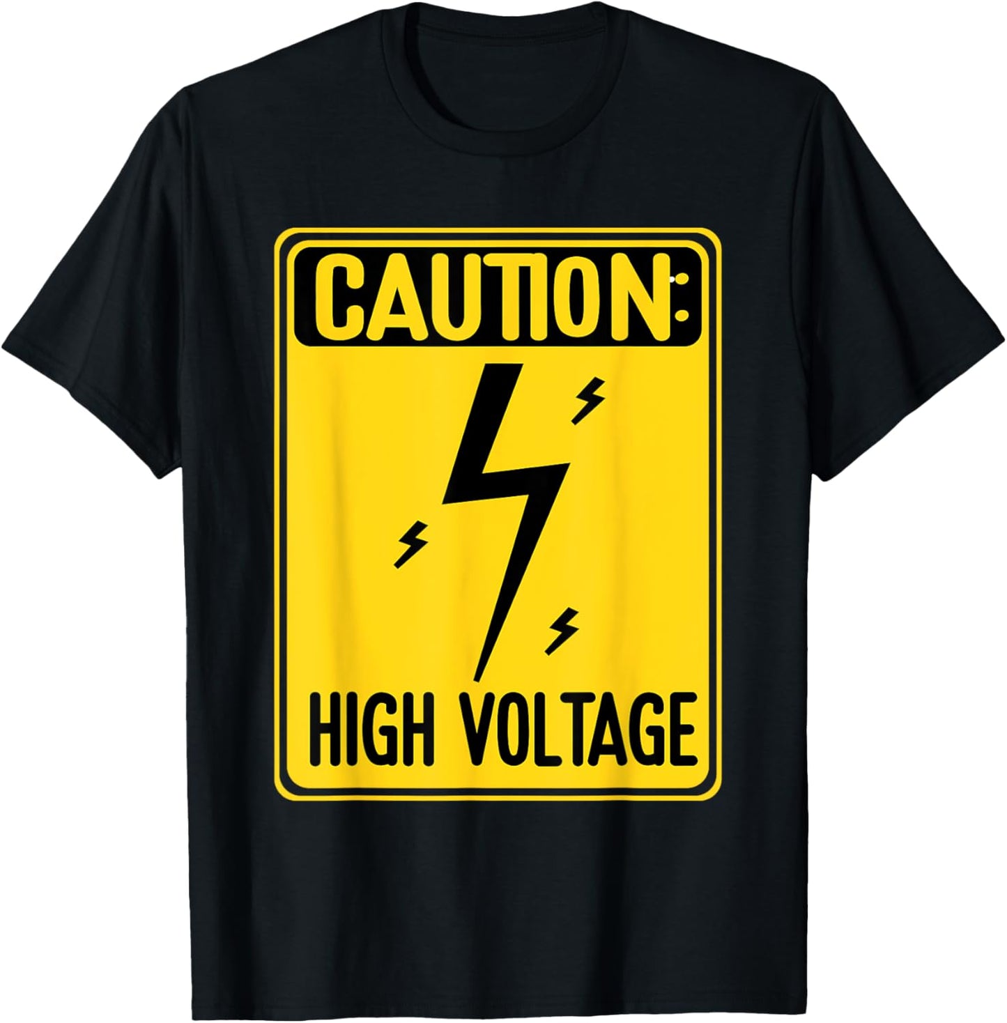 Caution High Voltage Electrician T-Shirt - T-Shirt | Black