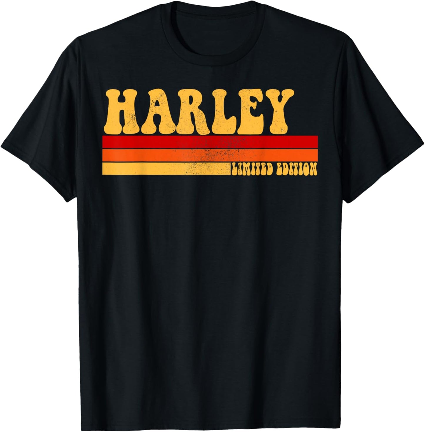 HARLEY Name Personalized Idea Men Retro Vintage HARLEY T-Shirt - T-Shirt | Black