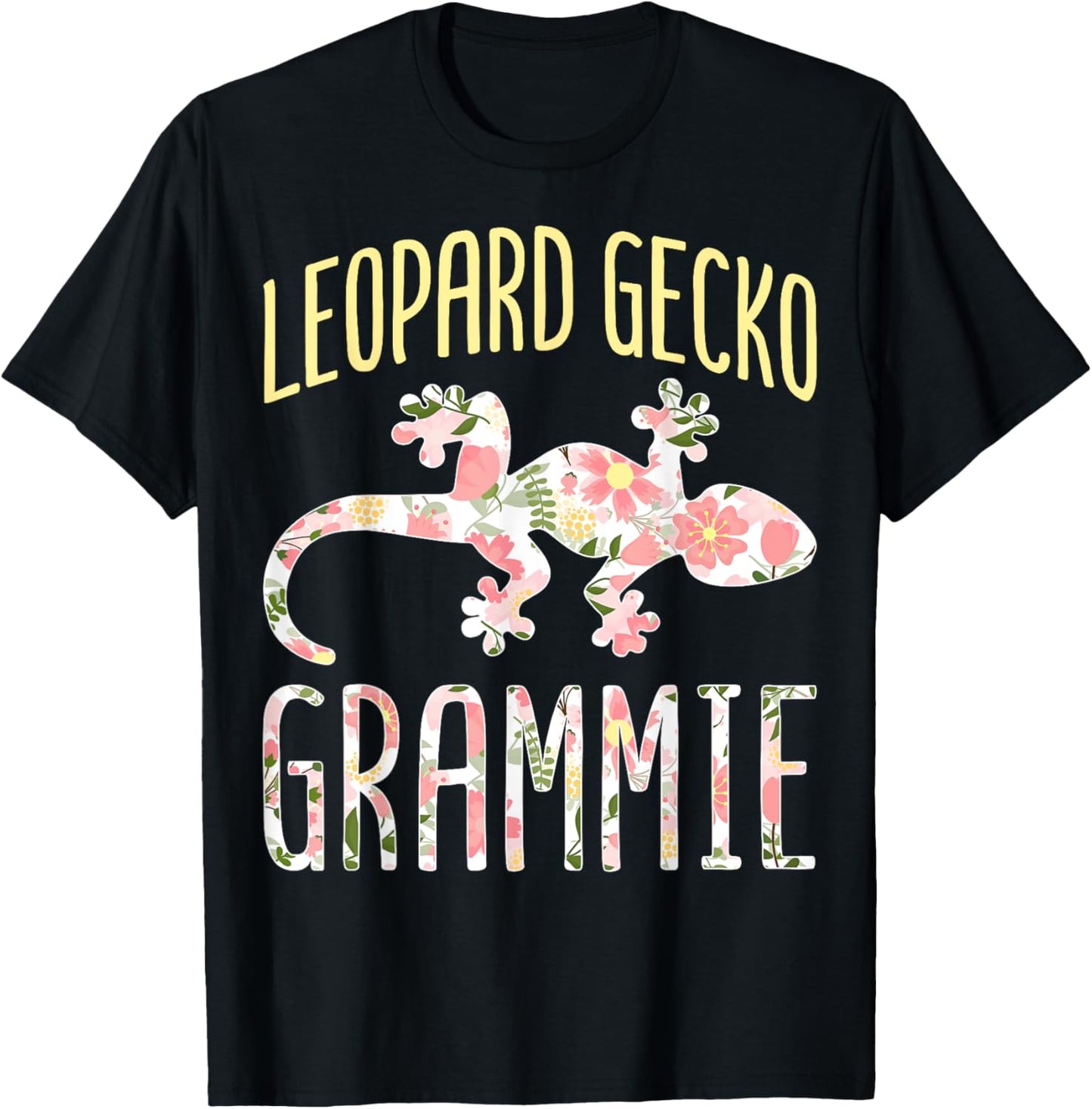 Leopard Gecko Grammie Reptile Lizard Gecko Keeper Grandma T-Shirt - T-Shirt | Black