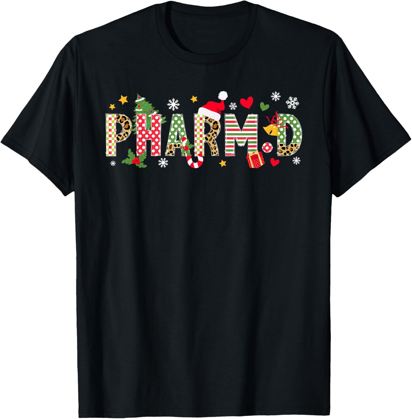 PharmD Christmas Doctor Of Pharmacy Xmas Party T-Shirt - T-Shirt | Black