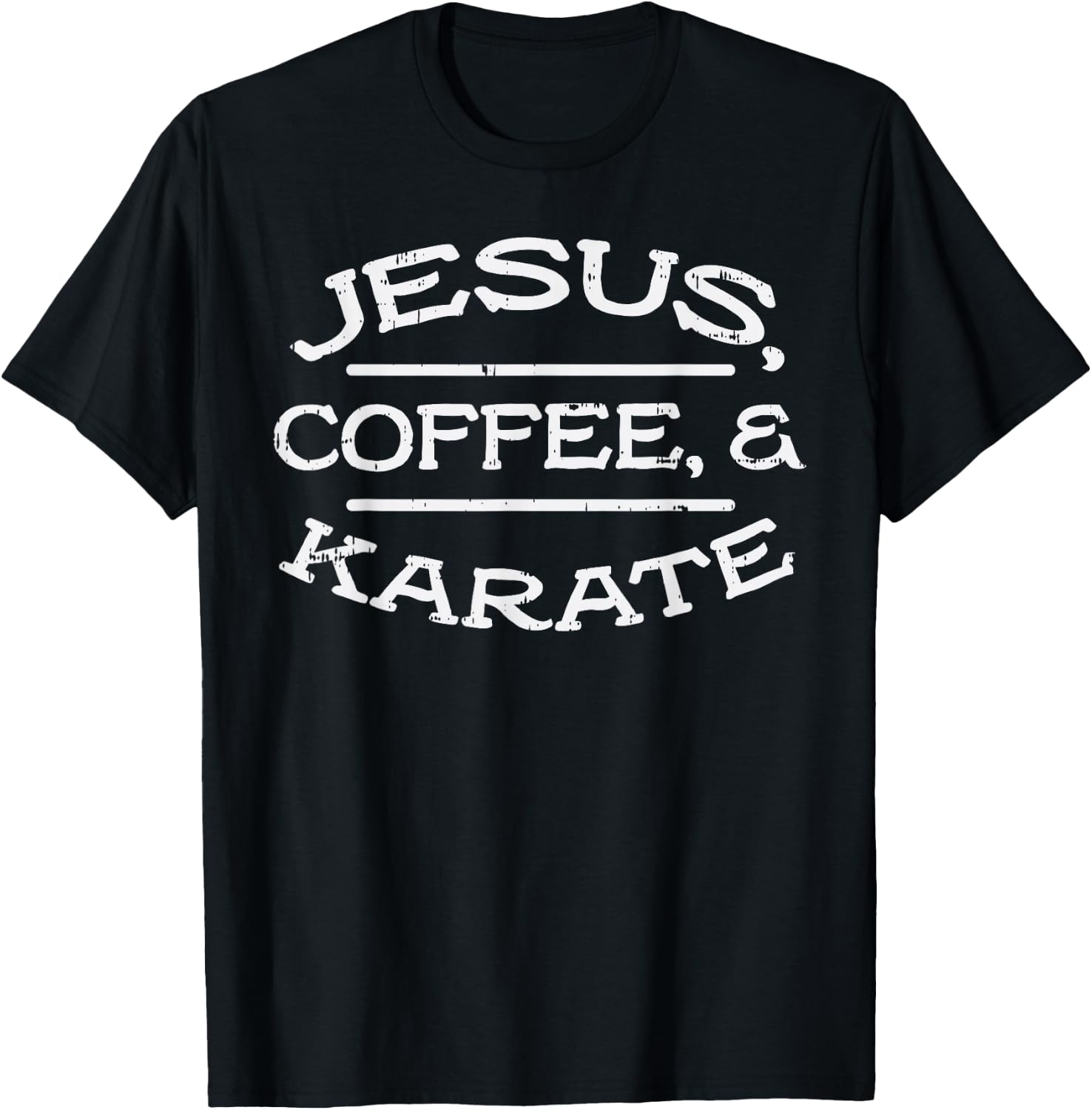 Jesus Coffee Karate Martial Arts Christians Men Women Gift T-Shirt - T-Shirt | Black