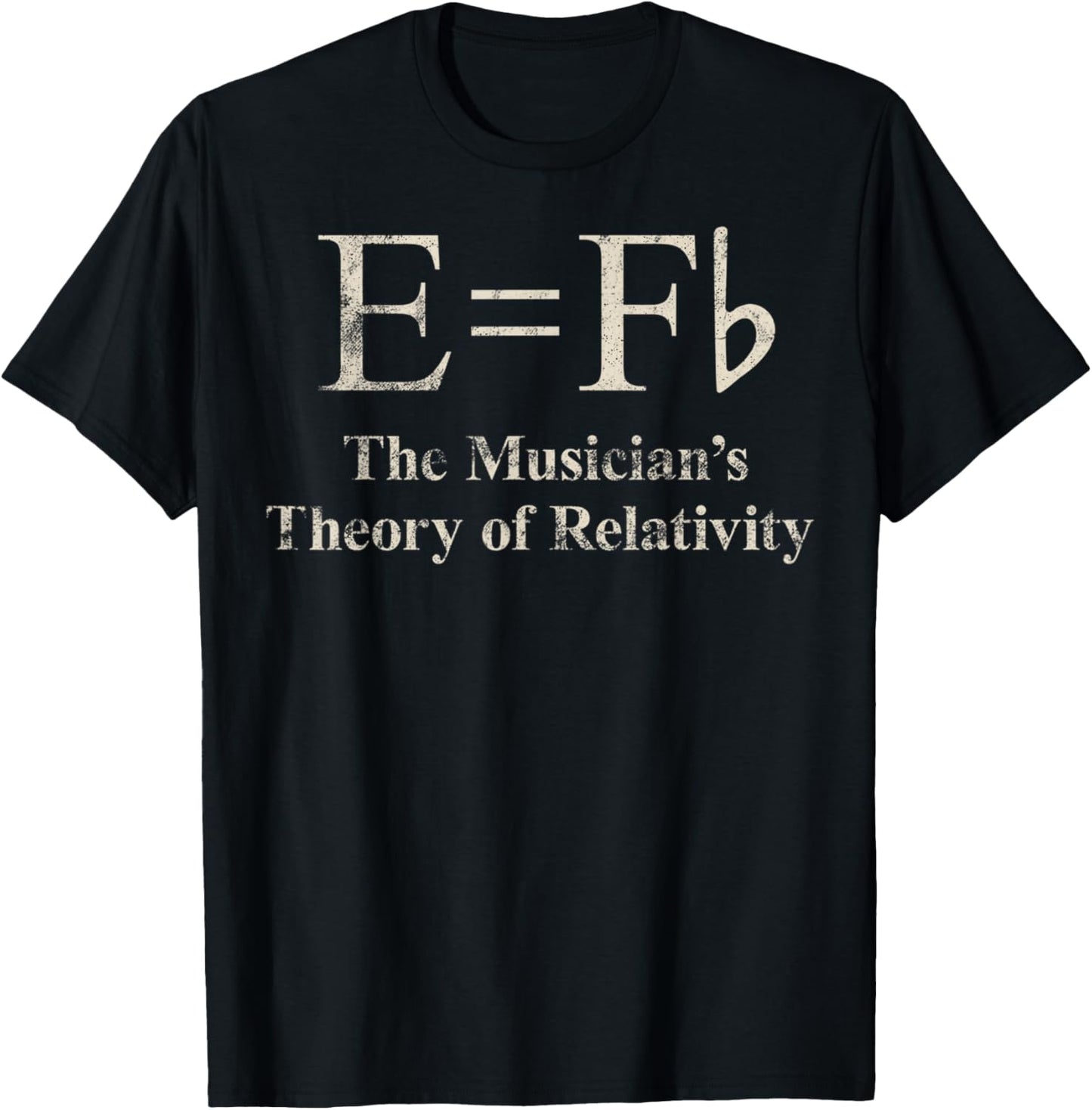 Vintage E equals Fb The Musician's Theory of Relativity T-Shirt - T-Shirt | Black