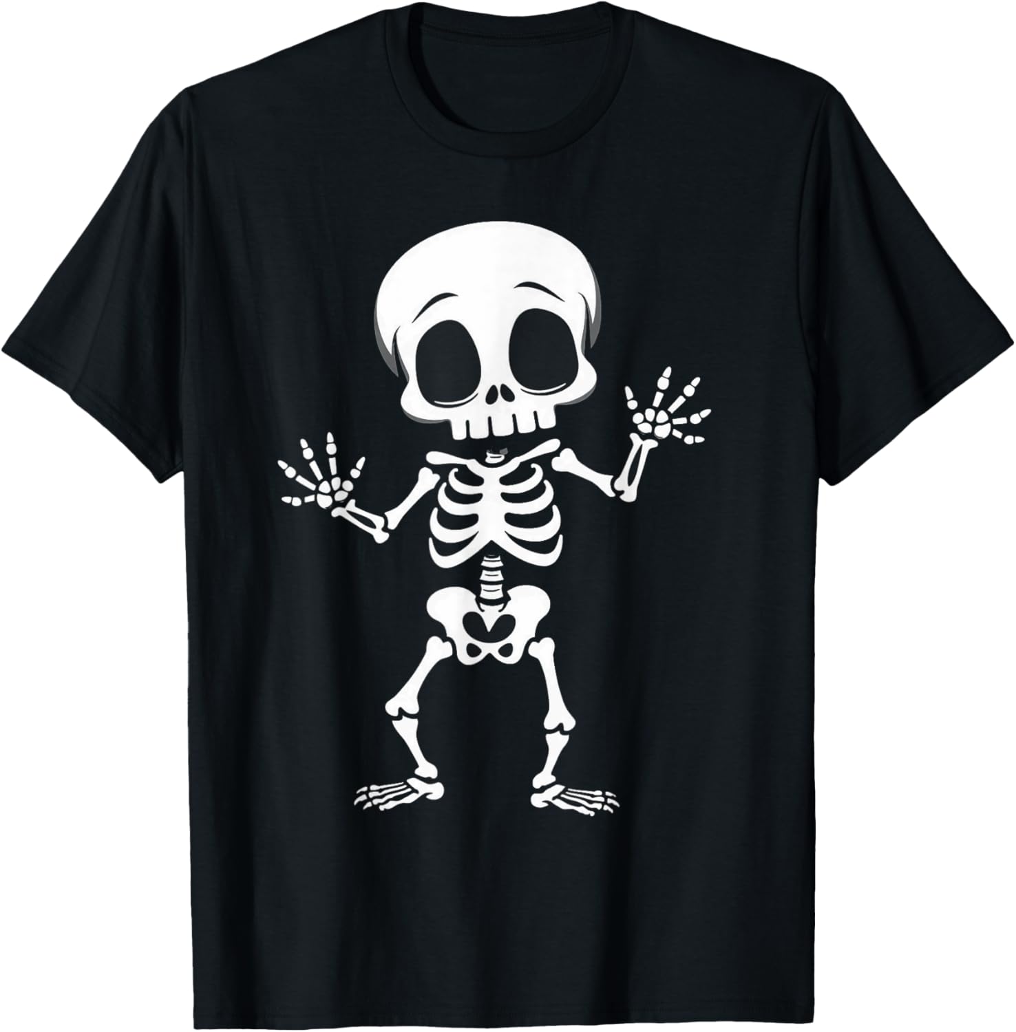 BOO Skeleton halloween kids boys toddler men funny costume T-Shirt - T-Shirt | Black