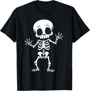 BOO Skeleton halloween kids boys toddler men funny costume T-Shirt - T-Shirt | Black