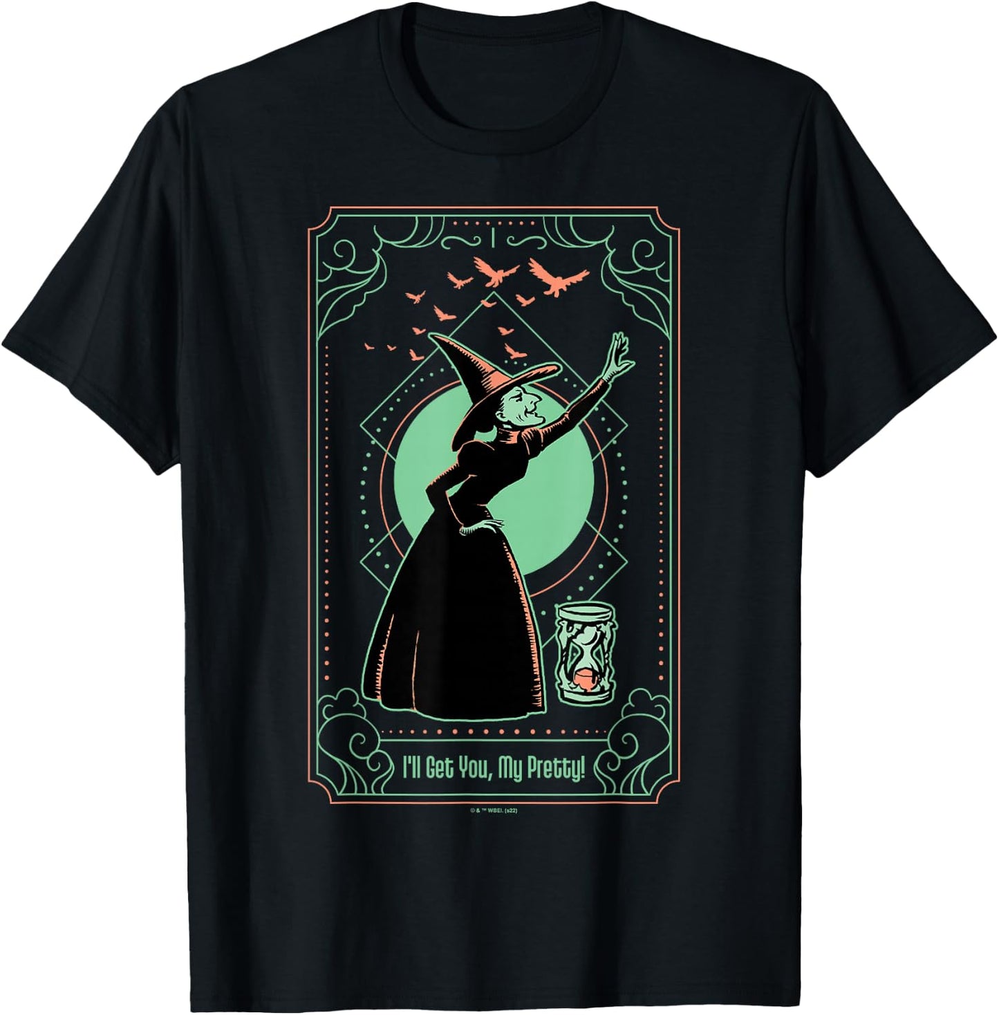 The Wizard of Oz Wicked Witch I'll Get You My Pretty Tarot T-Shirt - T-Shirt | Black