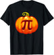 Math Teacher Halloween Costume Pumpkin Pi Pun Pie Gift Men . T-Shirt - T-Shirt | Black