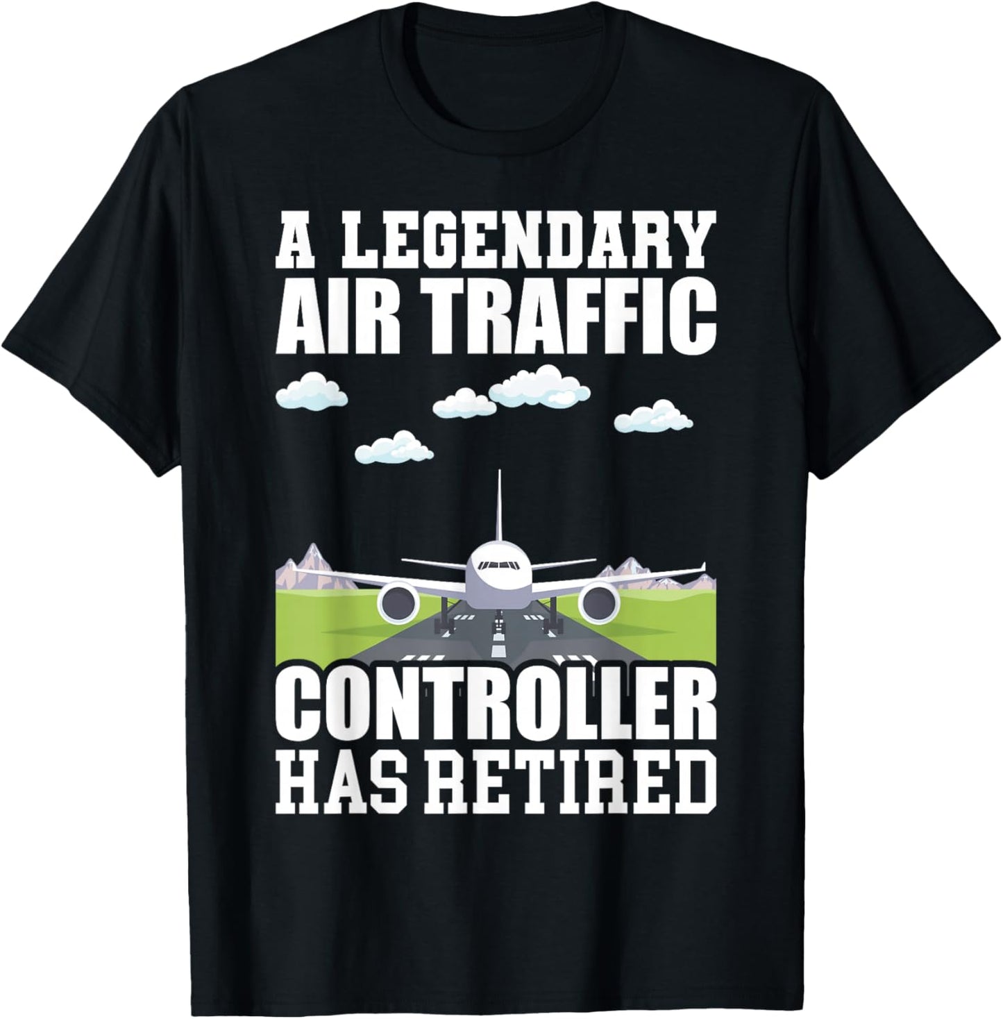 Retired Air Traffic Controller Retirement T-Shirt - T-Shirt | Black