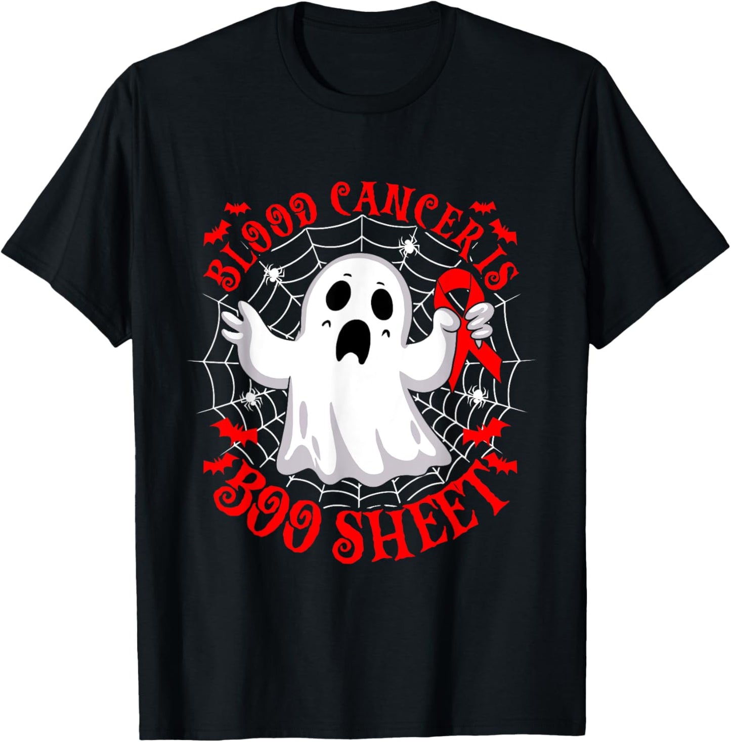 Blood Cancer is Boo Sheet Halloween Costume T-Shirt - T-Shirt | Black