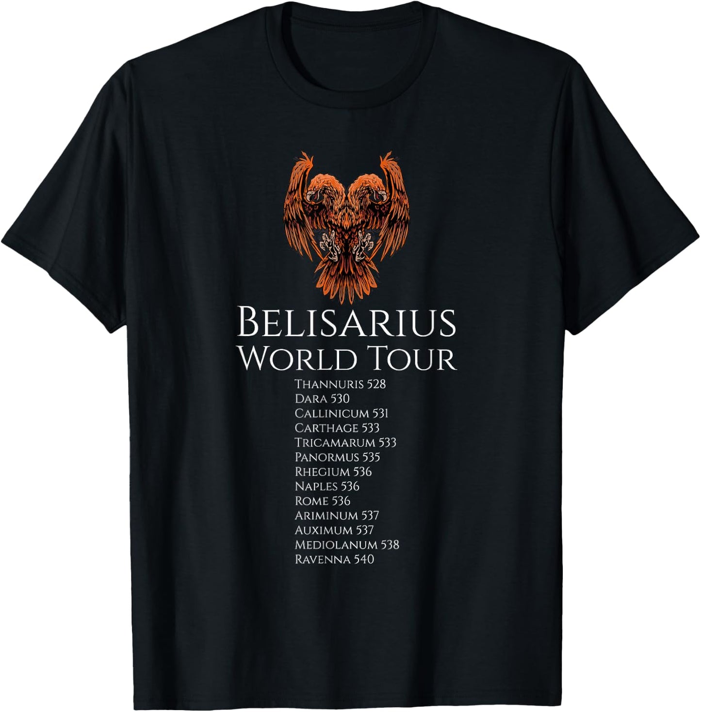 Byzantine History - Belisarius World Tour - Medieval Novel T-Shirt - T-Shirt | Black