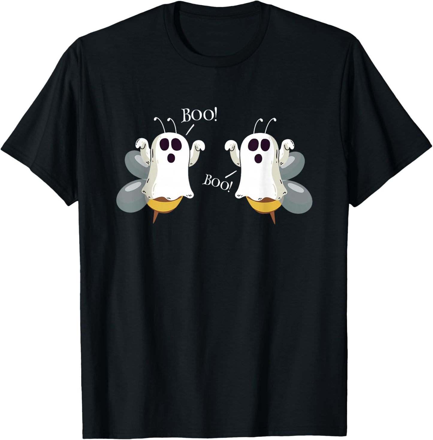 Ghost Bees Saying Boo Funny Halloween Costume Women Gift T-Shirt - T-Shirt | Black
