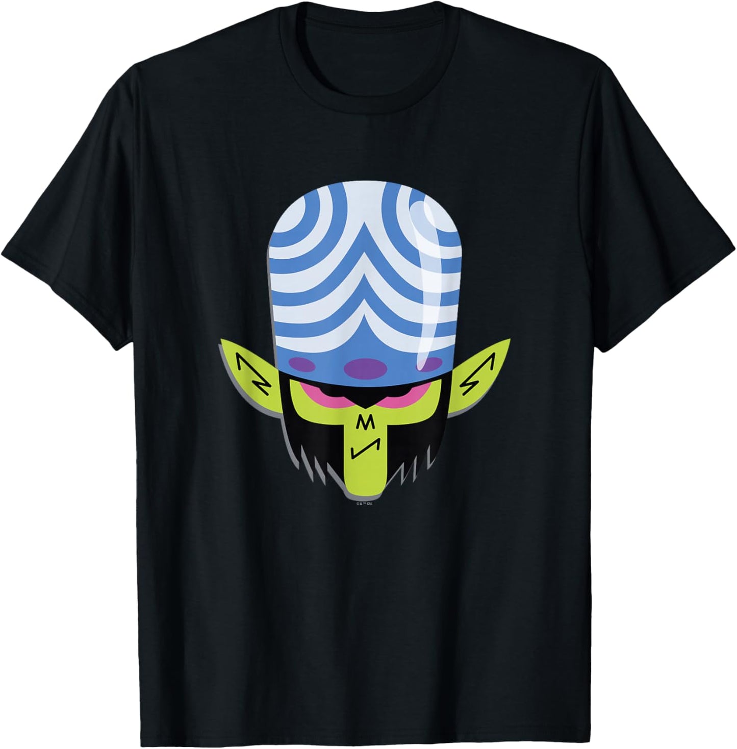 Power Puff Girls Mojo JoJo Big Face Angry Mood Logo T-Shirt - T-Shirt | Black