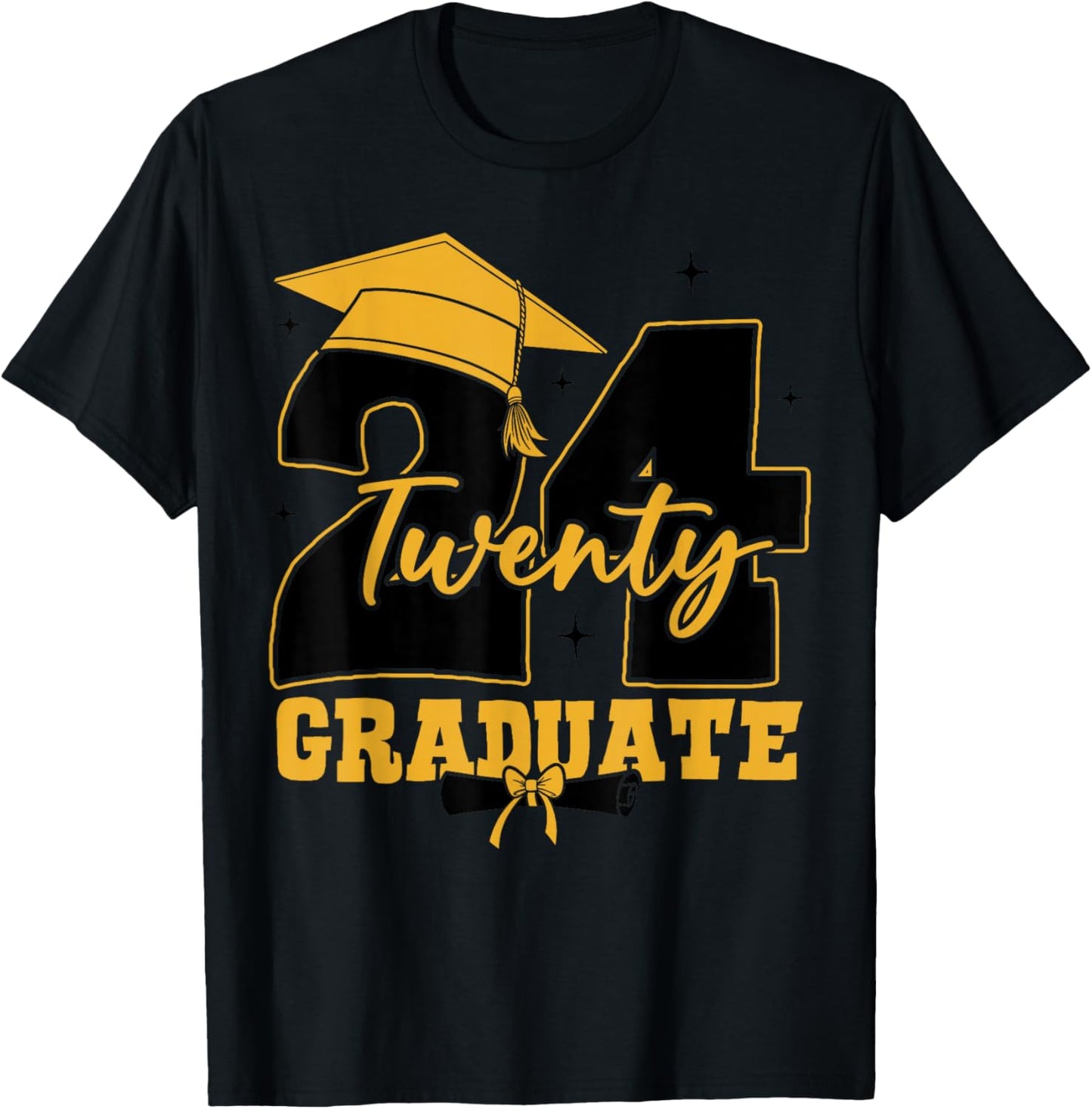 2024 Graduate Class of 2024 Senior High School Graduation T-Shirt - T-Shirt | Black