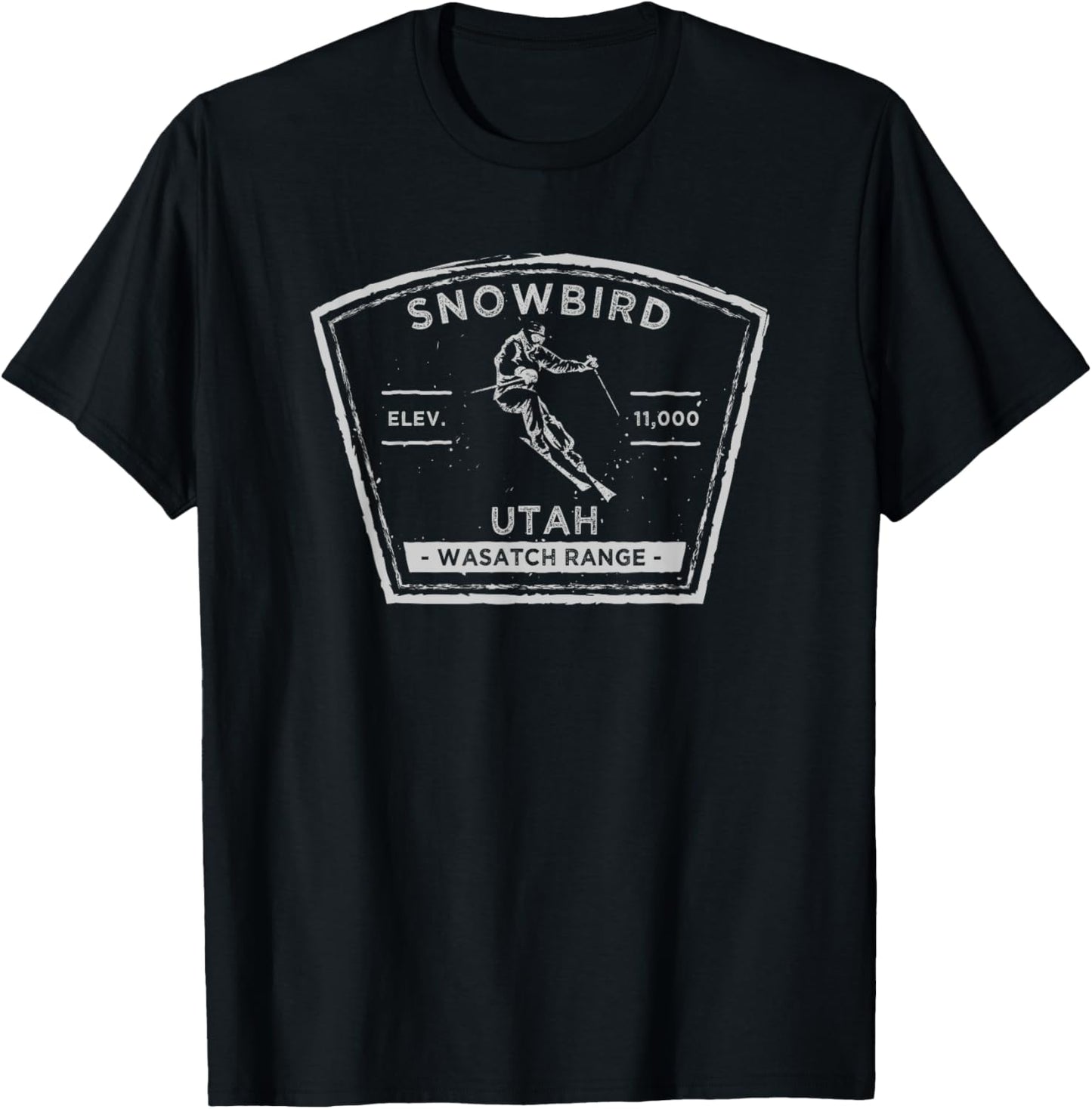 Snowbird Utah Snow Skiing T-Shirt - T-Shirt | Black