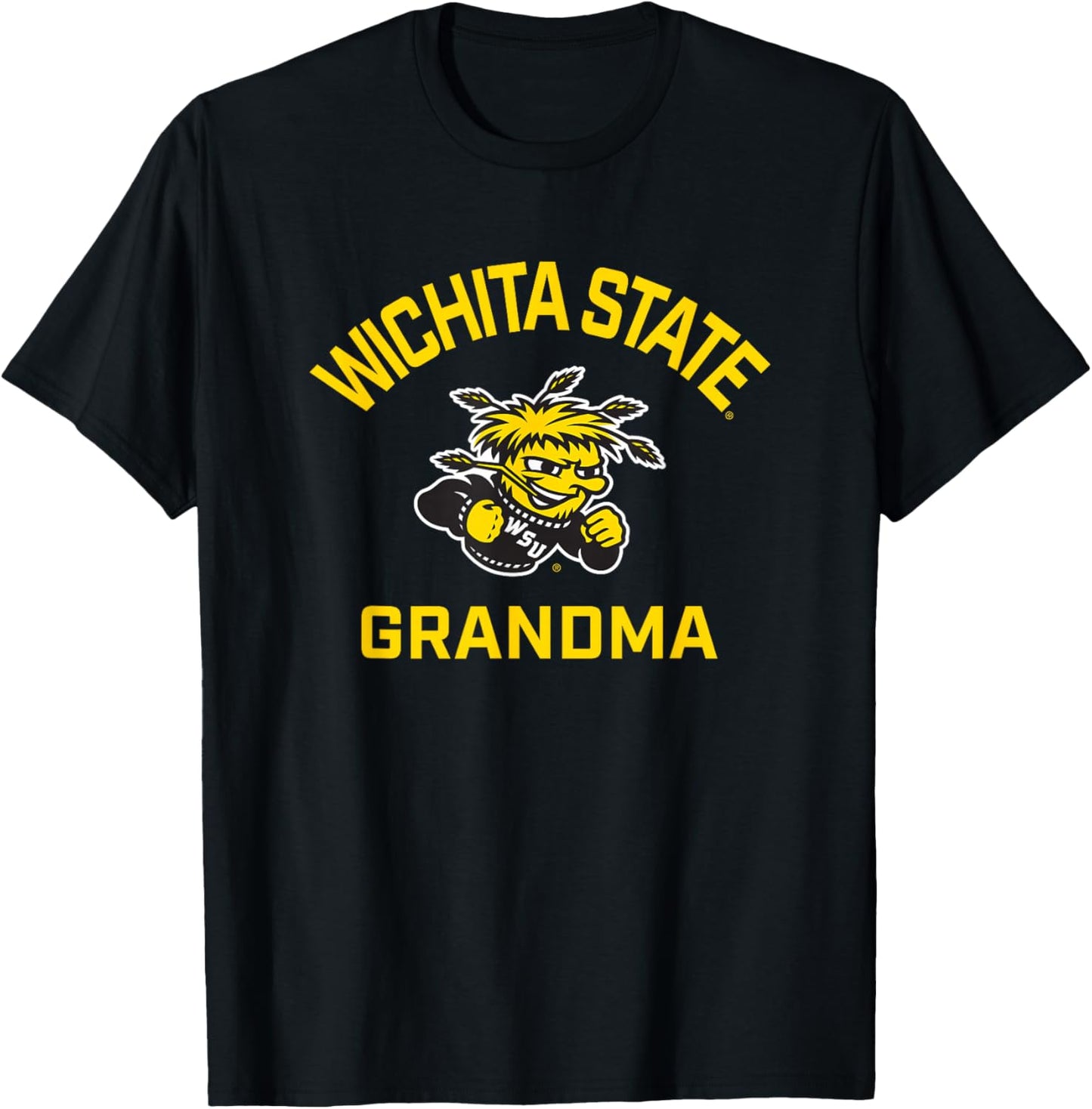 Wichita State University Shockers Arched Grandma T-Shirt - T-Shirt | Black