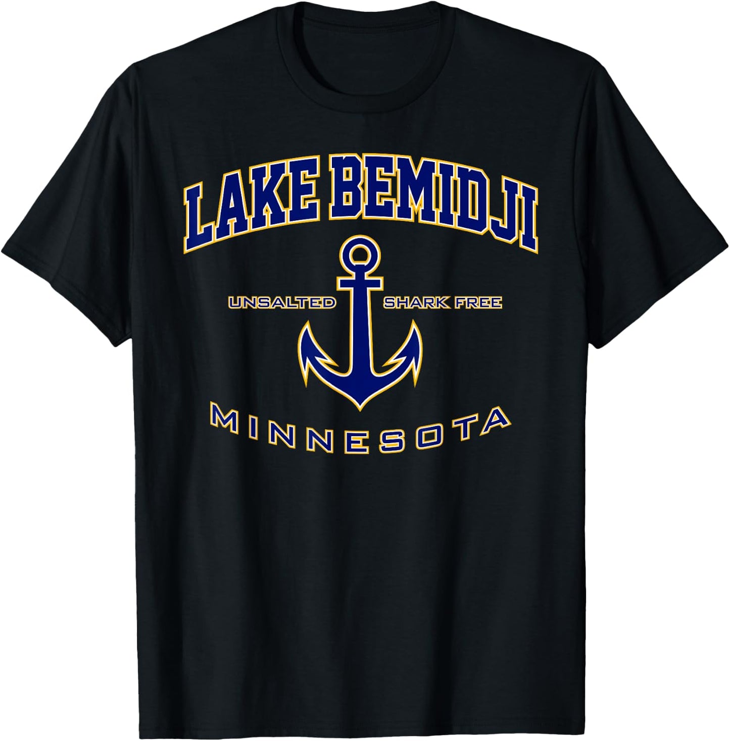 Lake Bemidji MN Shirt , Men, Girls & Boys T-Shirt - T-Shirt | Black