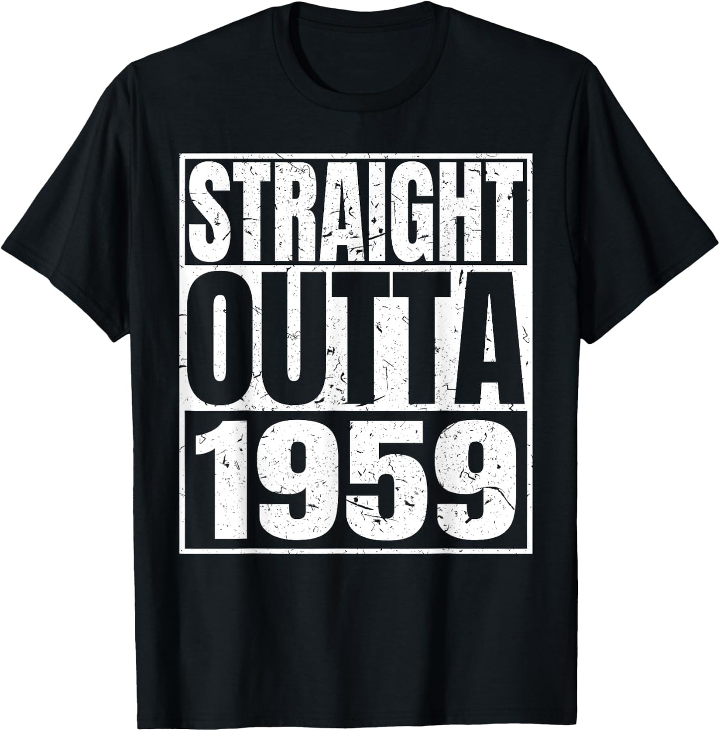 Straight Outta 1959 Retro Birthday Idea Born In 1959 Vintage T-Shirt - T-Shirt | Black