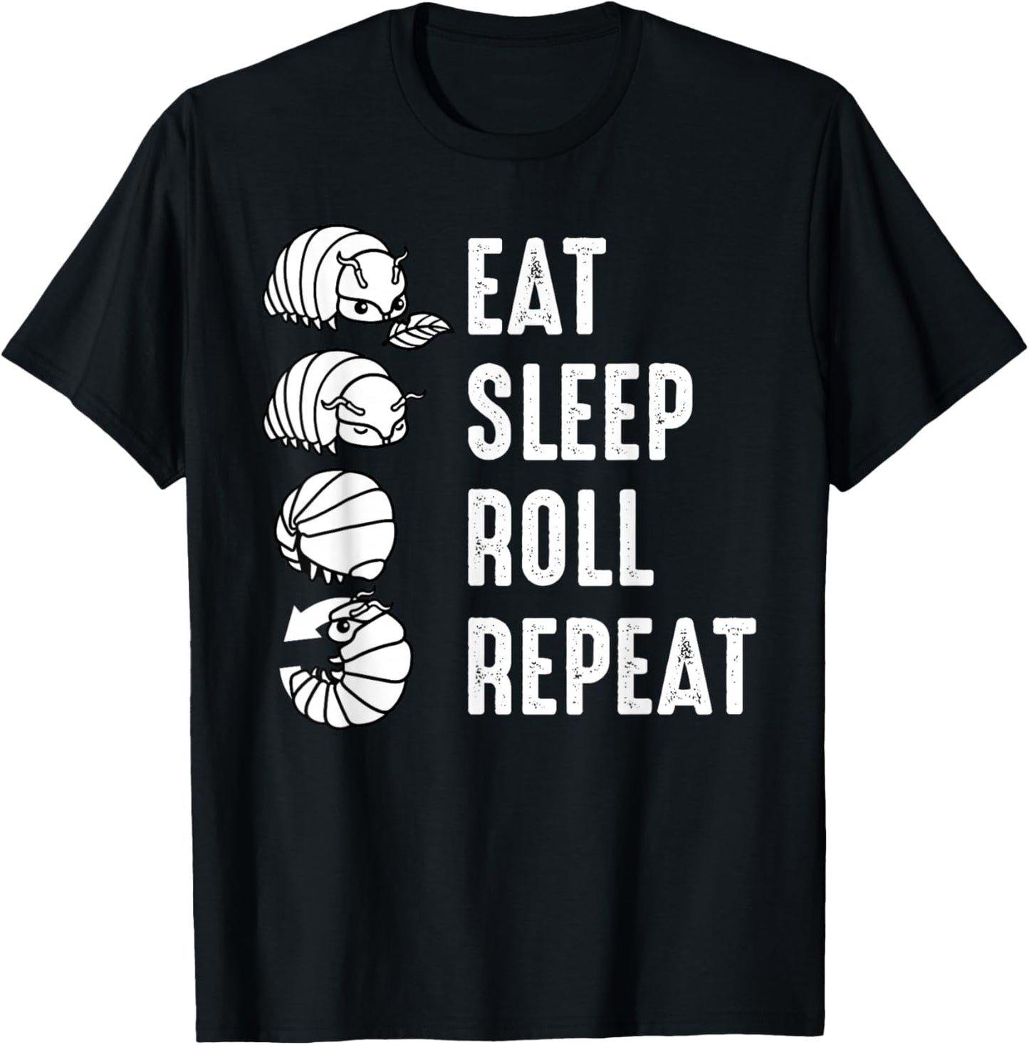 Funny Isopod Roly Poly Pill Bug Rollie Pollie Insect Art T-Shirt - T-Shirt | Black