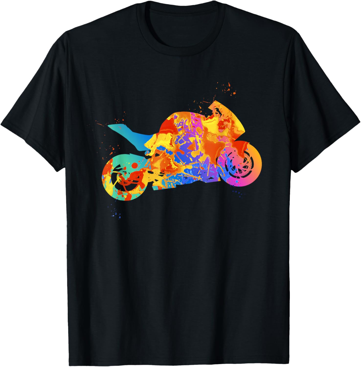 Motorcycle Superbike Graphic - Biker Designs T-Shirt - T-Shirt | Black