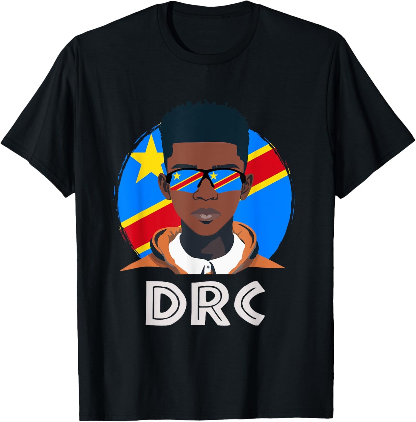 DRC, Congolese Flag, DR Congo Boy, African Boy, Congolese T-Shirt - T-Shirt | Black