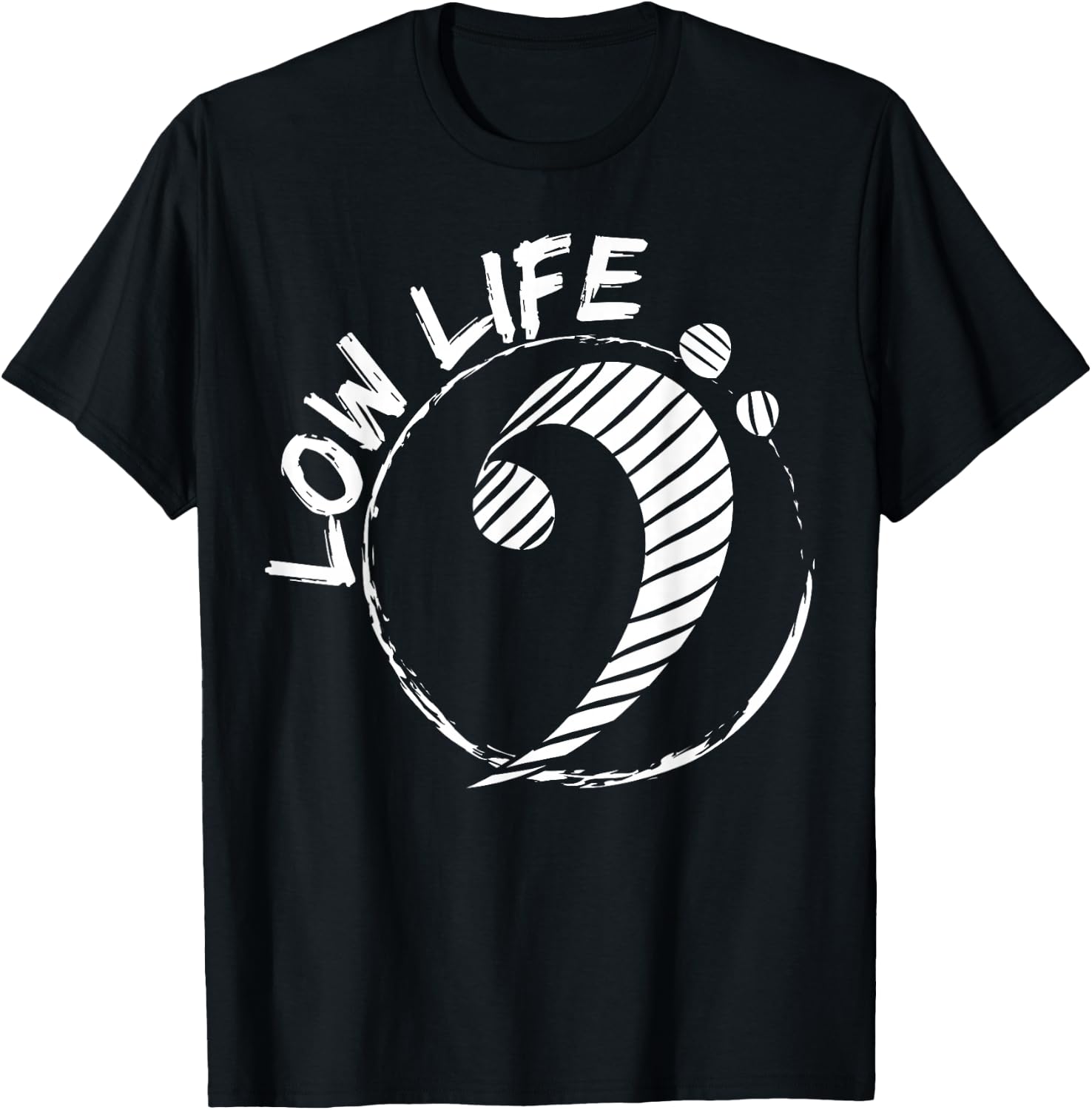Funny Music Shirt | Low Life Clef | Clef Guitar T-Shirt - T-Shirt | Black