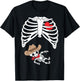 Baby Pregnancy Halloween Skeleton Xray Cowboy Boy Pregnant T-Shirt - T-Shirt | Black
