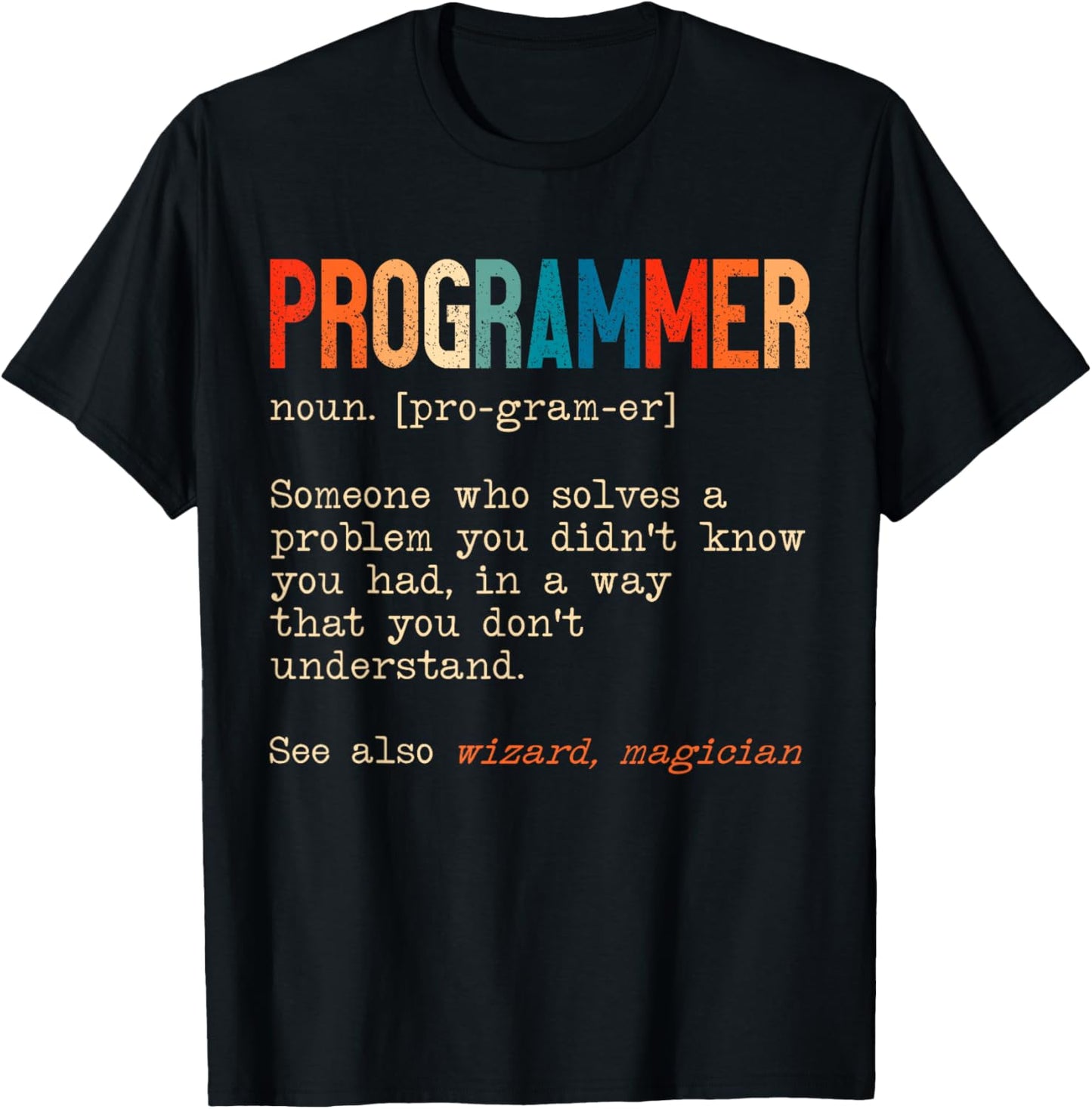Funny Programmer Definition Software Developer Programming T-Shirt - T-Shirt | Black