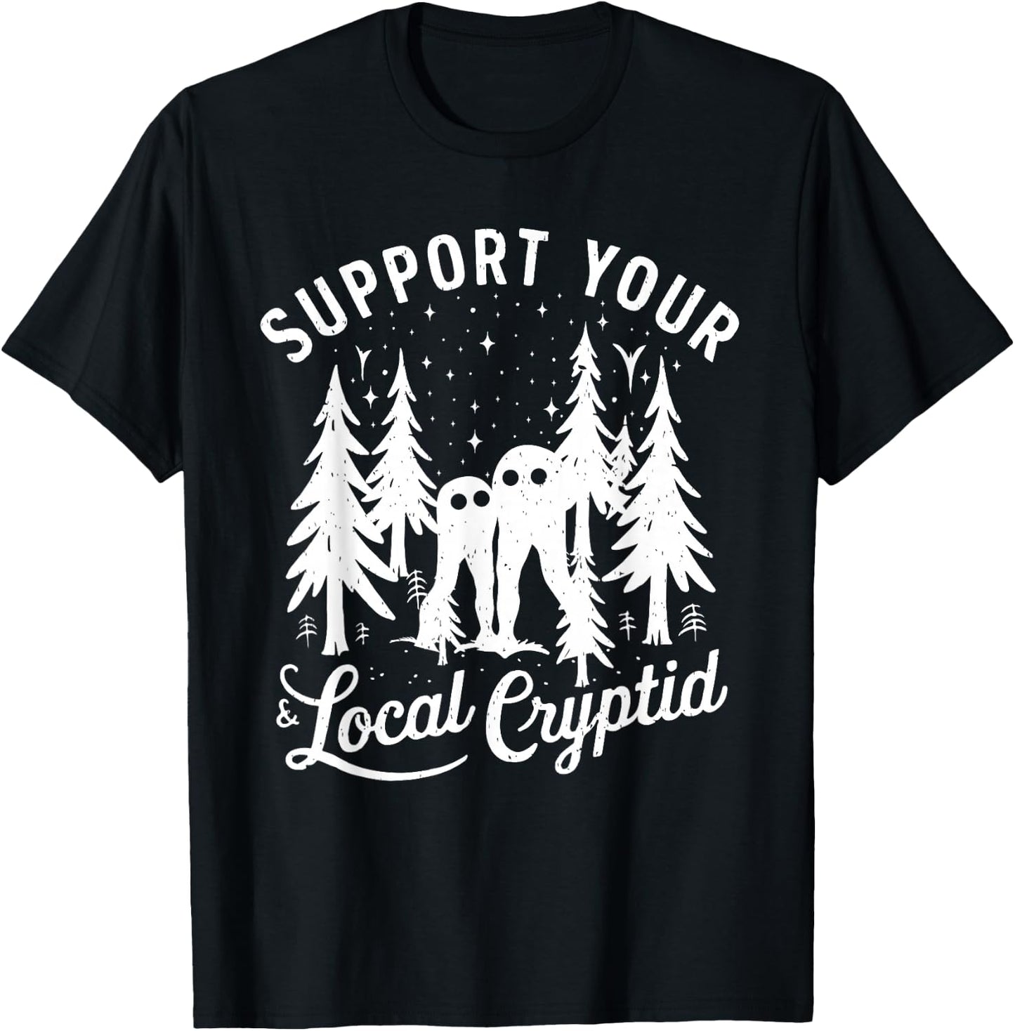 Support Your Local Cryptid Fresno Nightcrawlers T-Shirt - T-Shirt | Black