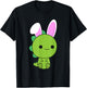 Cute Baby Dinosaur Bunny Rabbit Kawaii Otaku T-Shirt - T-Shirt | Black