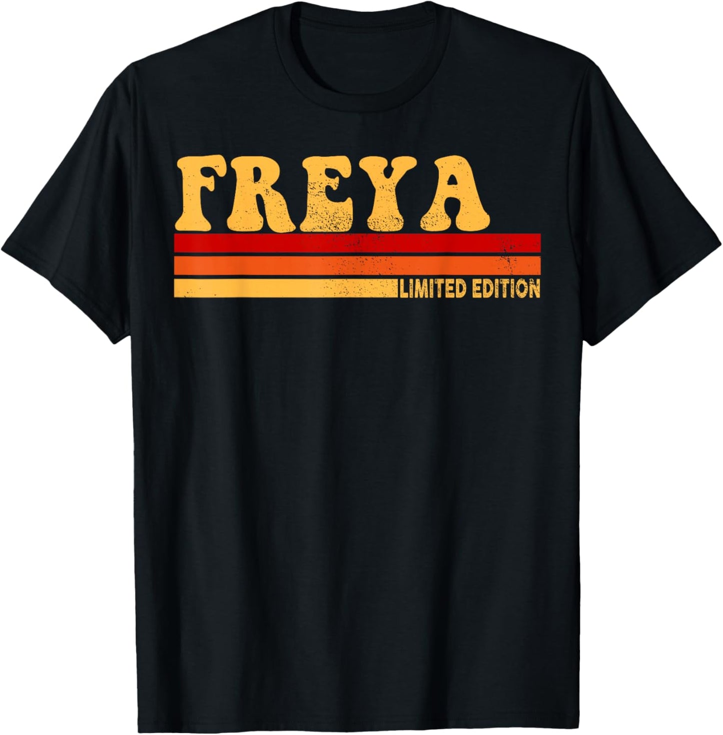 Freya Name Personalized Cute Idea Women Vintage Freya T-Shirt - T-Shirt | Black